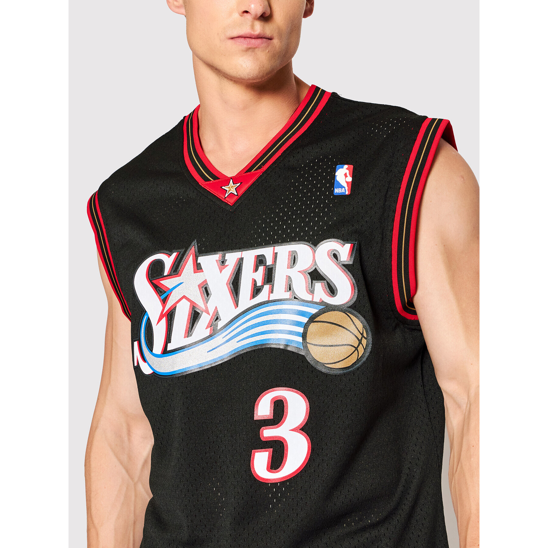 Mitchell & Ness Tank top SMJYGS18201 Negru Regular Fit - Pled.ro