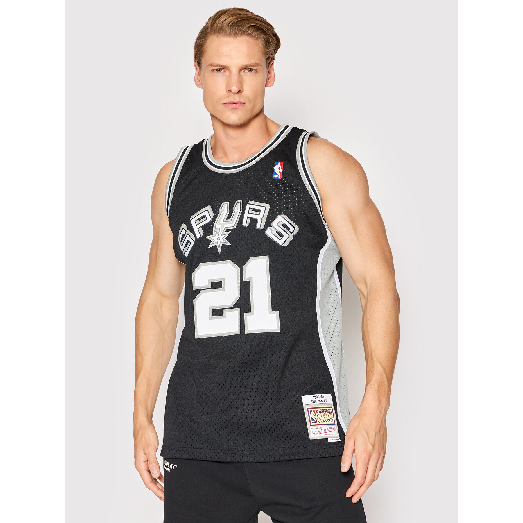 Mitchell & Ness Tank top SMJYGS18208 Negru Regular Fit - Pled.ro