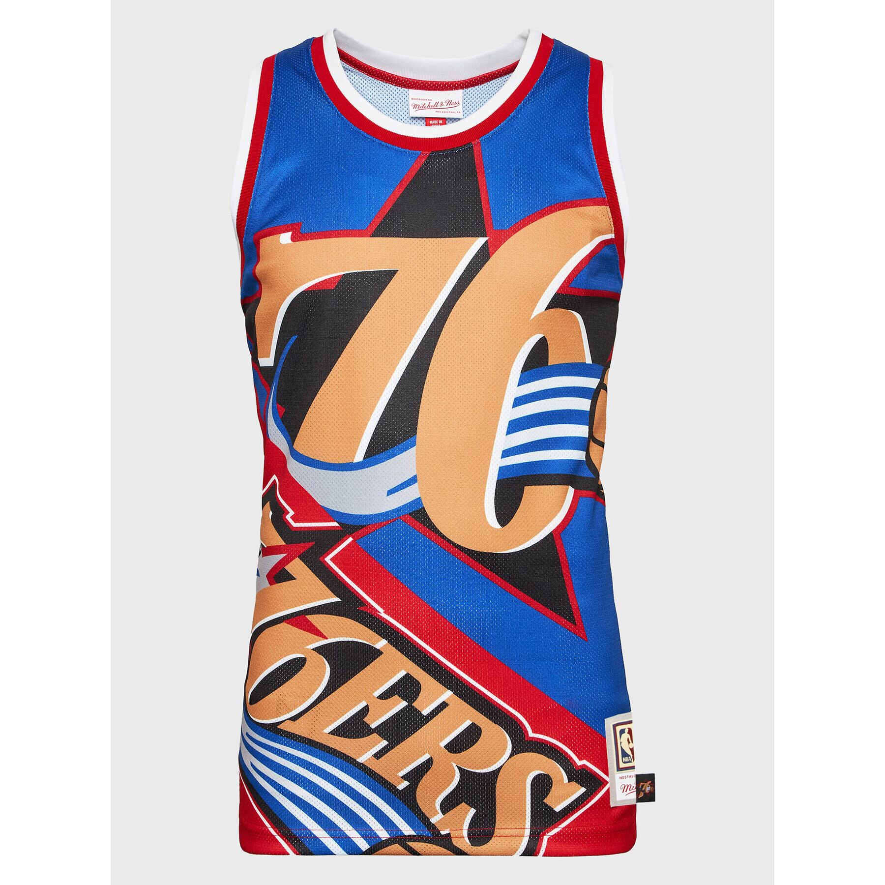 Mitchell & Ness Tank top TMTK4350 Albastru Regular Fit - Pled.ro