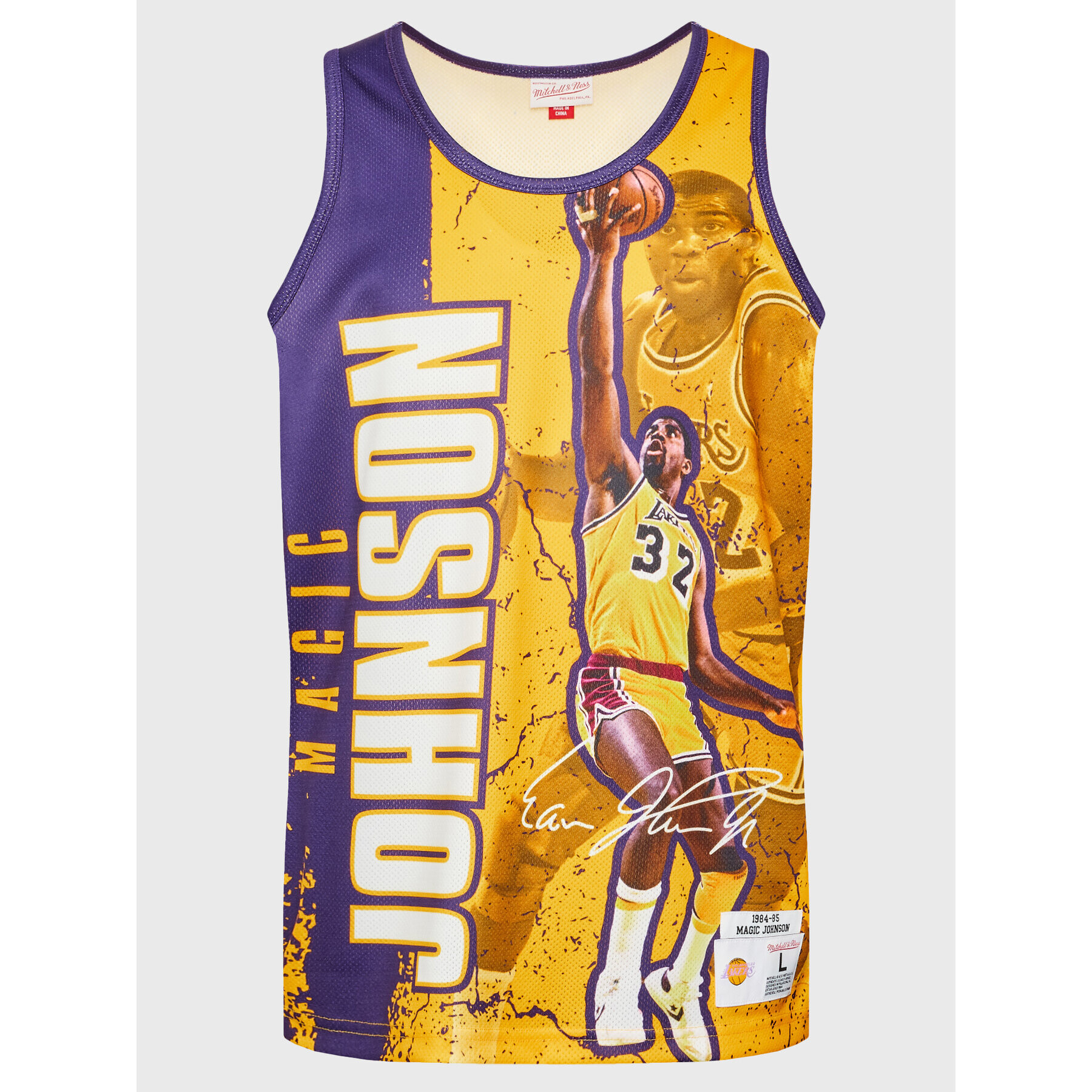 Mitchell & Ness Tank top TNMK5010 Galben Regular Fit - Pled.ro