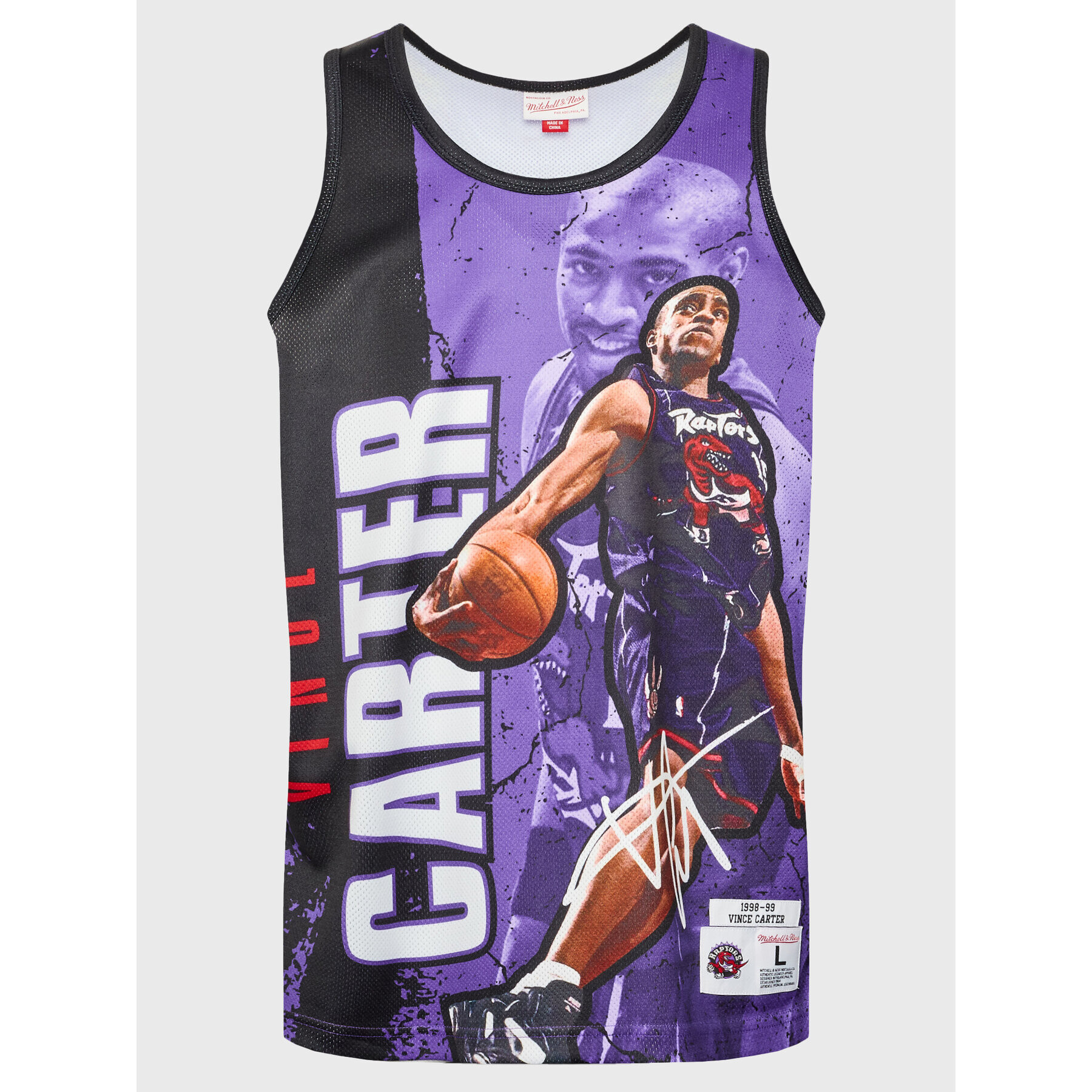 Mitchell & Ness Tank top TNMK5010 Violet Regular Fit - Pled.ro