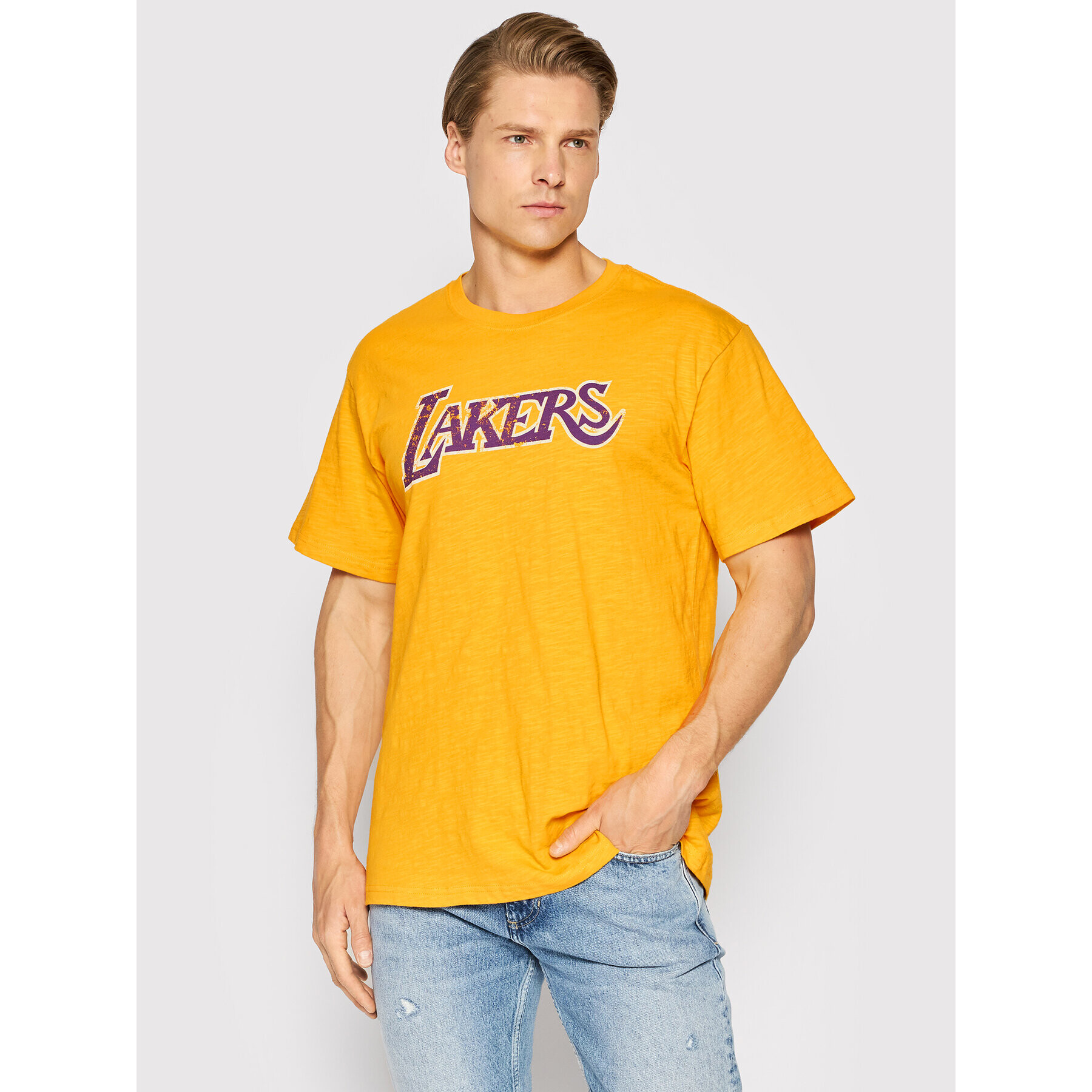 Mitchell & Ness Tricou TCRW1221 Portocaliu Regular Fit - Pled.ro