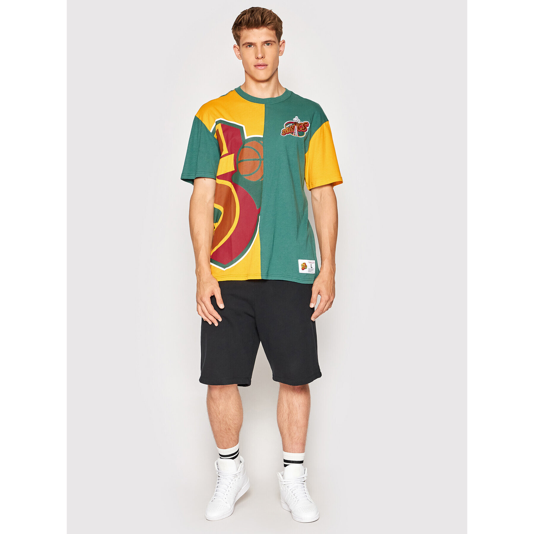 Mitchell & Ness Tricou TCRW1226 Verde Relaxed Fit - Pled.ro