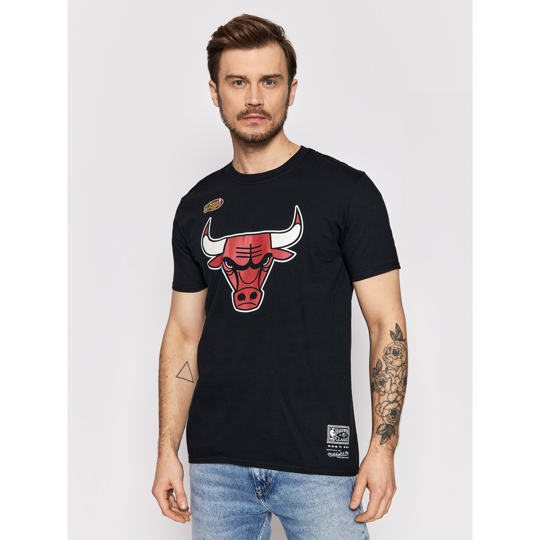 Mitchell & Ness Tricou TCRWINTL109 Negru Regular Fit - Pled.ro