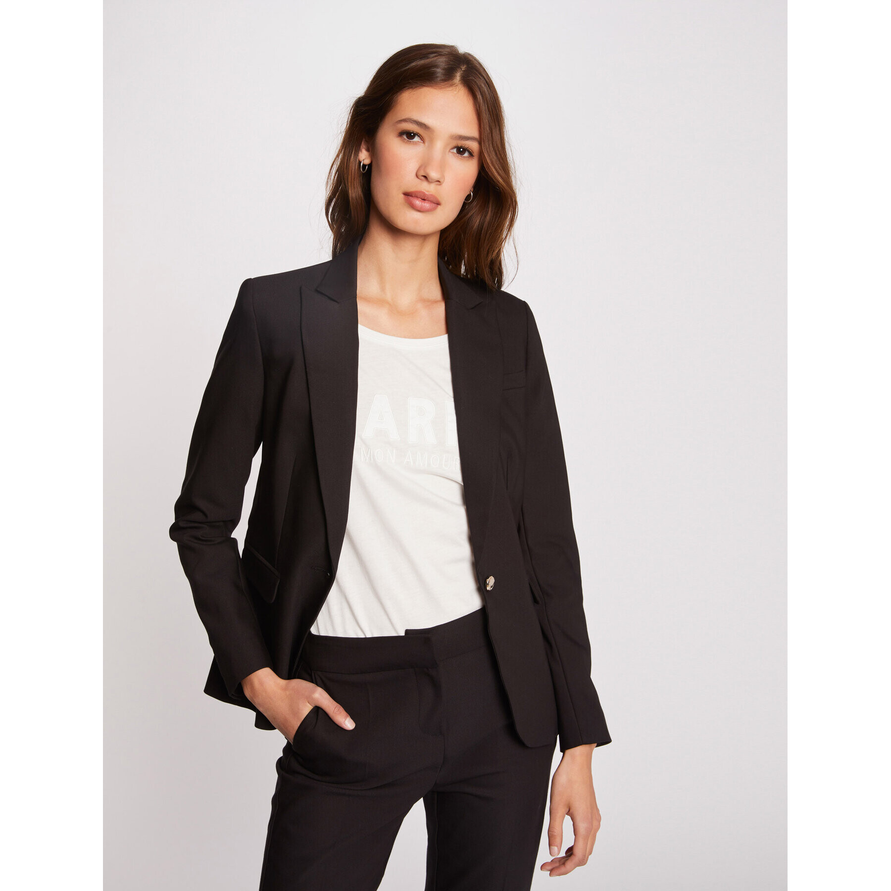 Morgan Blazer 212-VIXOU.F Negru Regular Fit - Pled.ro