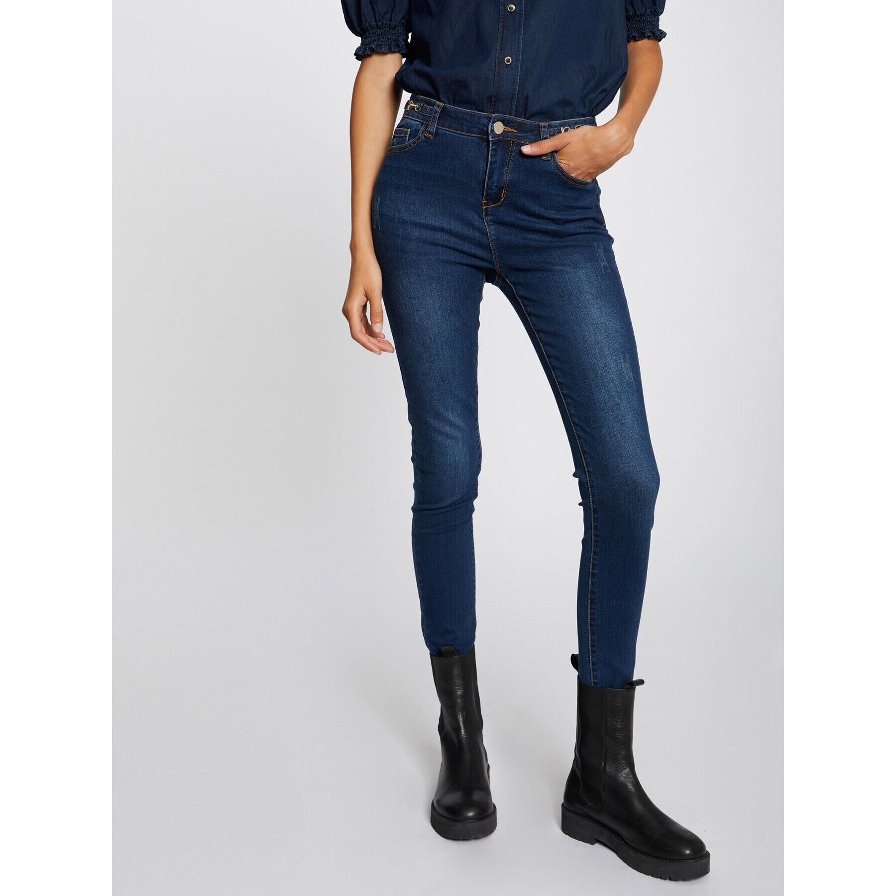 Morgan Blugi 212-PAMPA Bleumarin Skinny Fit - Pled.ro