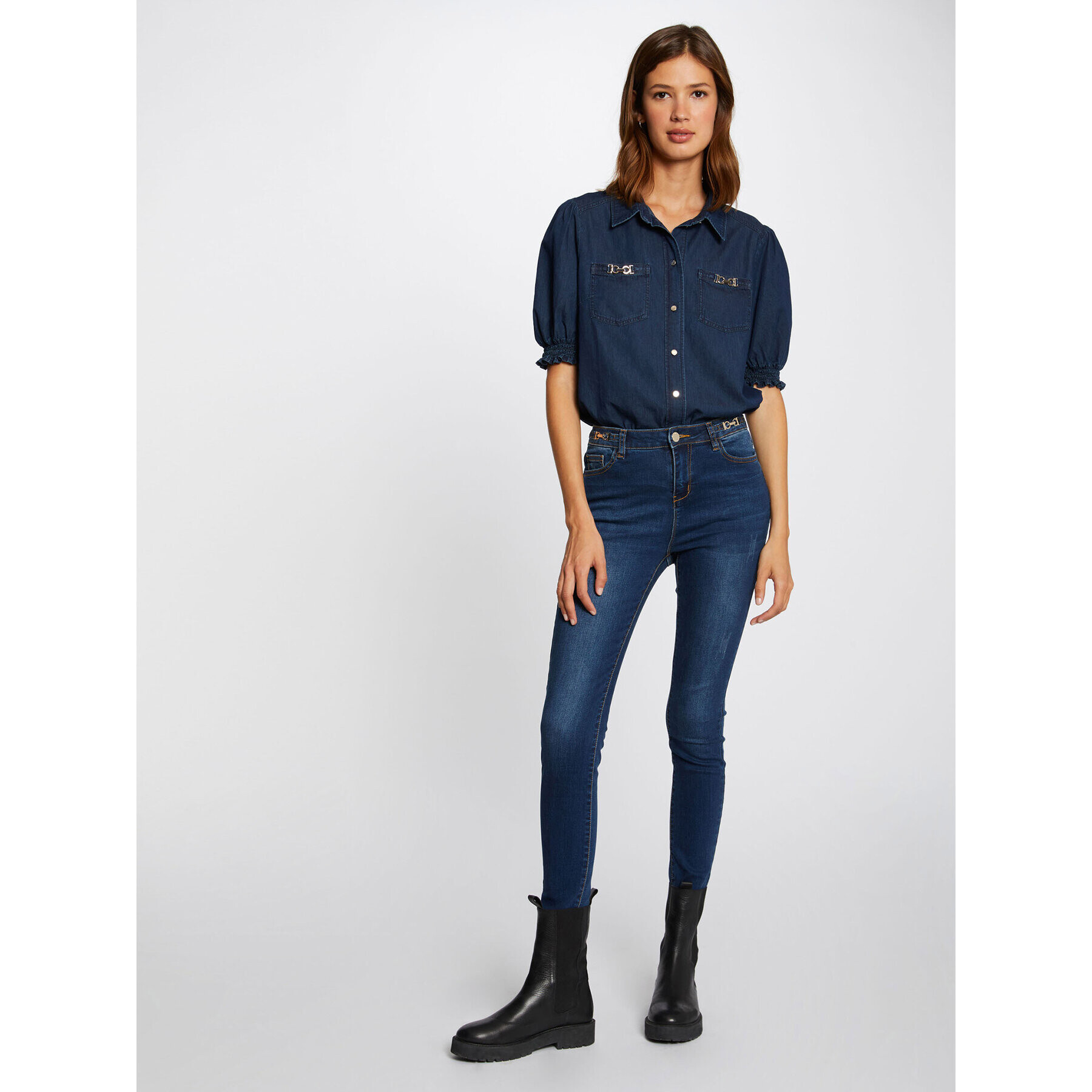 Morgan Blugi 212-PAMPA Bleumarin Skinny Fit - Pled.ro