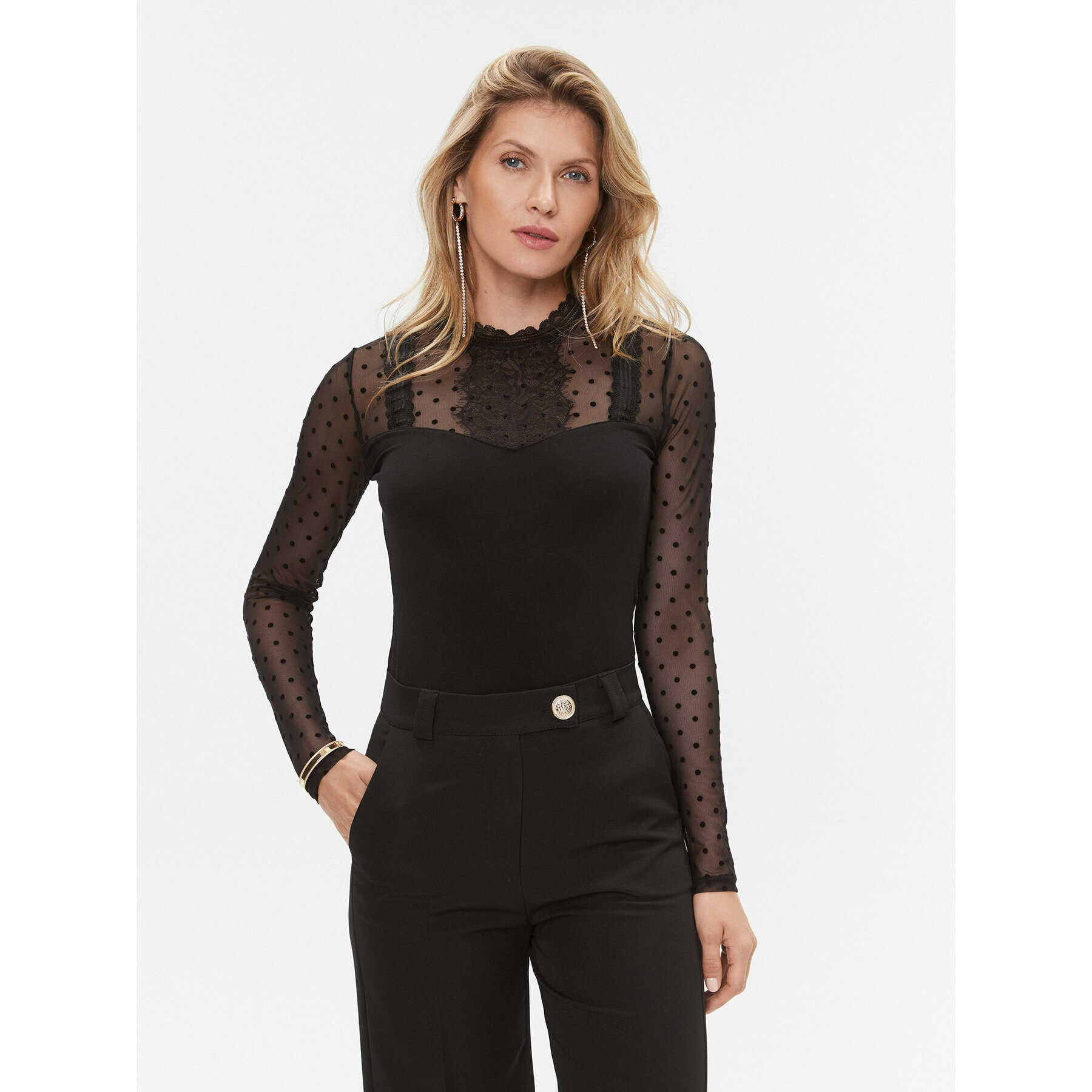 Morgan Bluză 232-TELLY Negru Regular Fit - Pled.ro