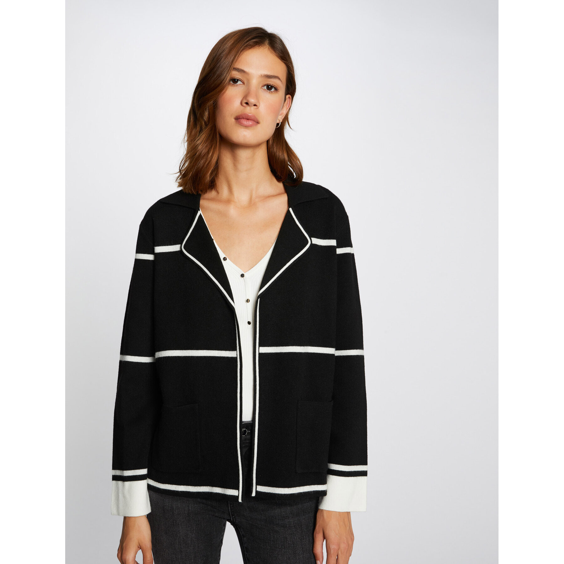 Morgan Cardigan 212-MARIN Negru Regular Fit - Pled.ro