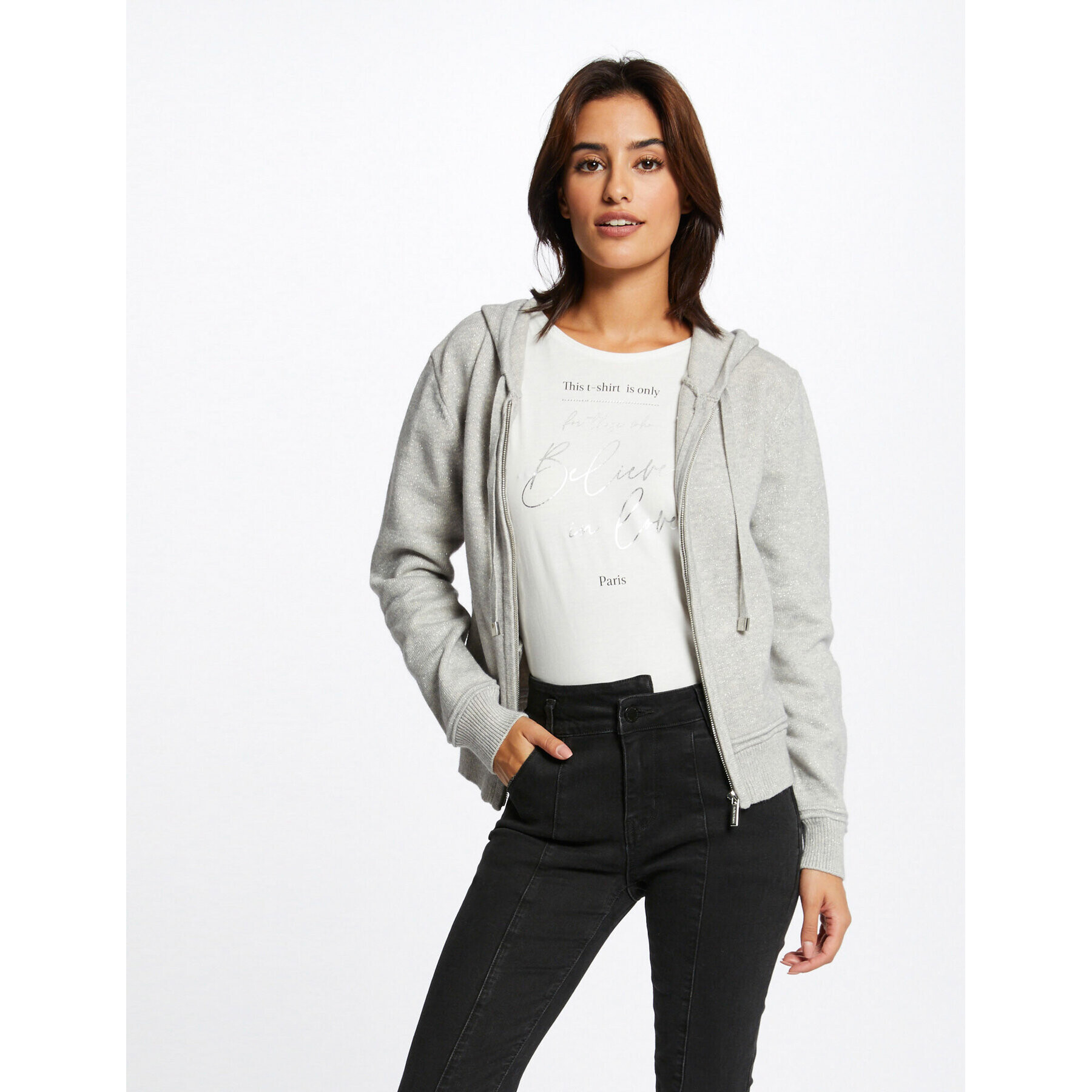 Morgan Cardigan 212-MBAB Gri Regular Fit - Pled.ro