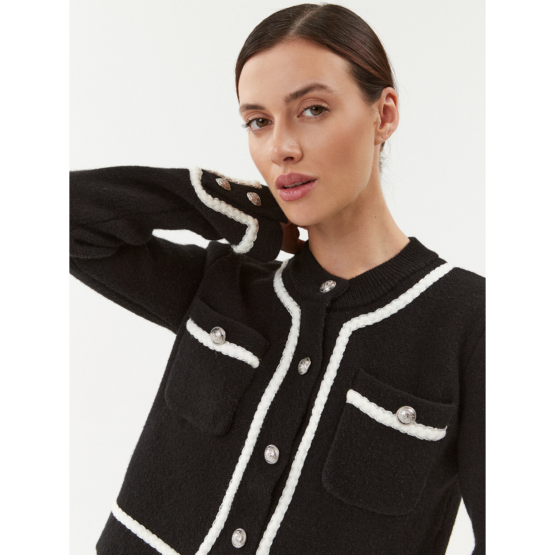 Morgan Cardigan 222-MGOYA Negru Regular Fit - Pled.ro