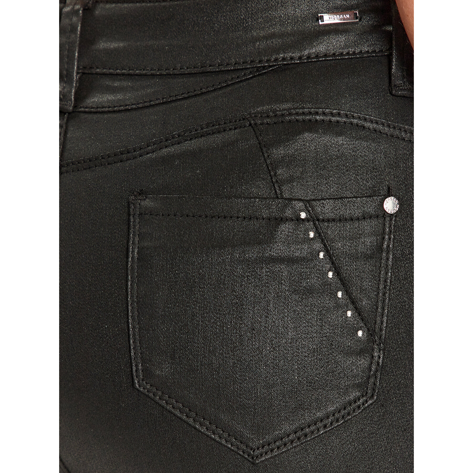 Morgan Pantaloni din material 232-PCOTE Negru Slim Fit - Pled.ro