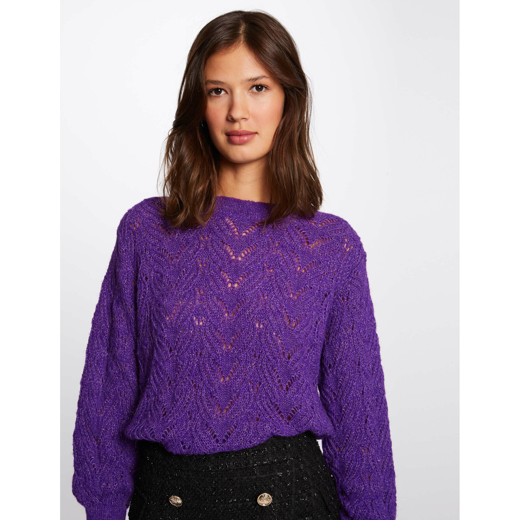 Morgan Pulover MRIRI1 Violet Regular Fit - Pled.ro