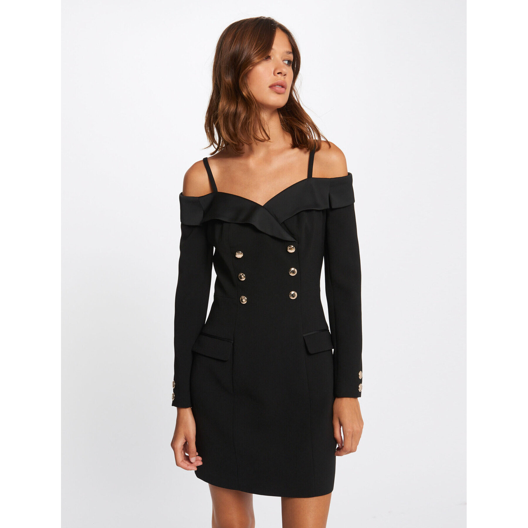 Morgan Rochie cocktail 212-RDIANA Negru Slim Fit - Pled.ro