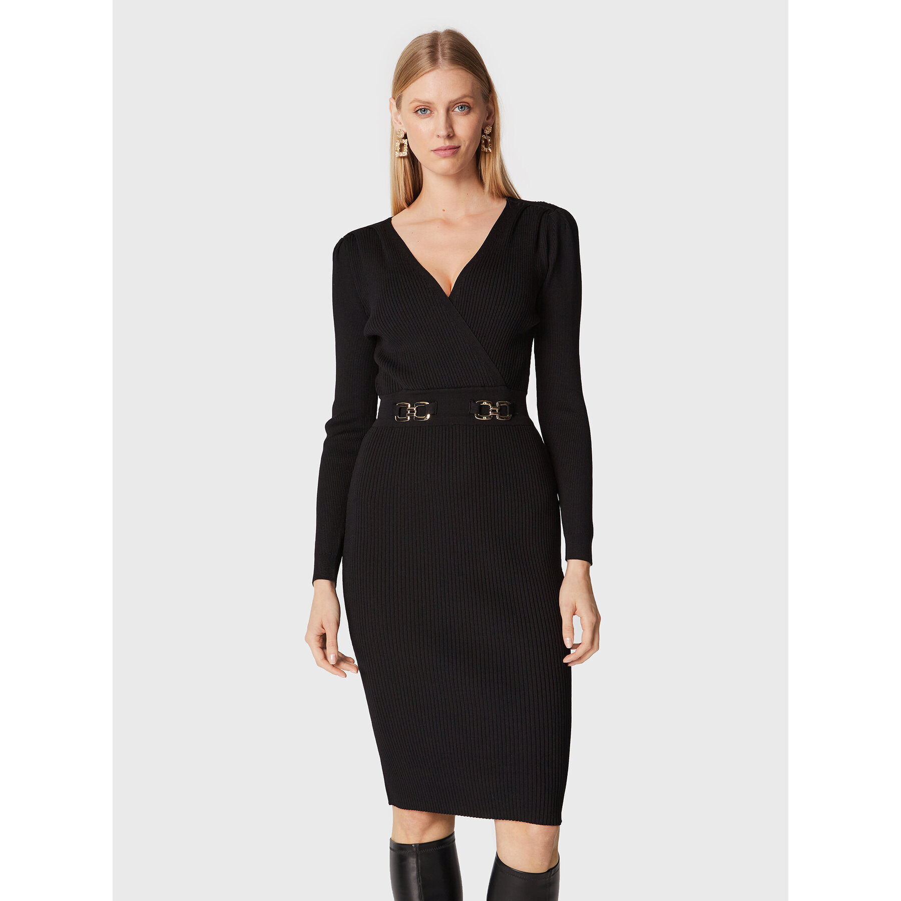 Morgan Rochie cocktail 222-RMBIZ Negru Slim Fit - Pled.ro