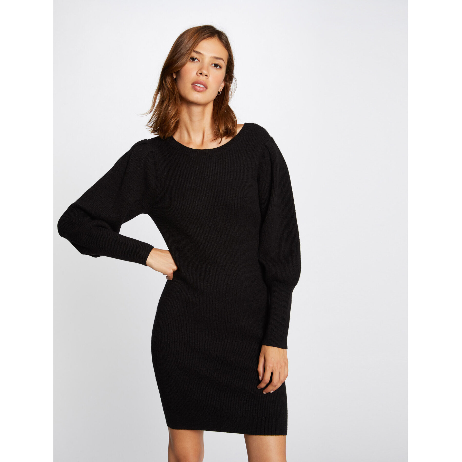 Morgan Rochie tricotată 212-RMDALA Negru Regular Fit - Pled.ro