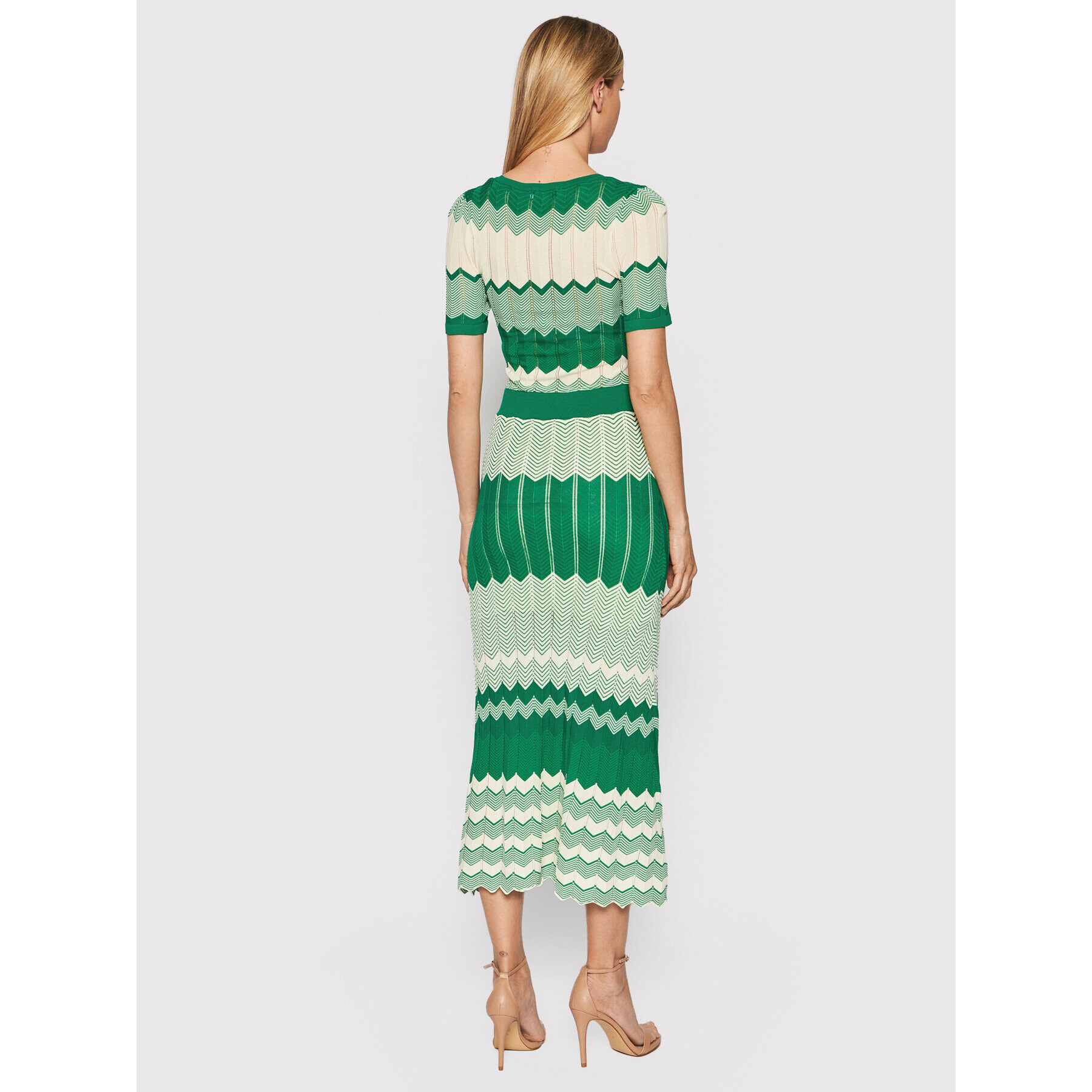 Morgan Rochie tricotată 221-RMRAY Verde Slim Fit - Pled.ro