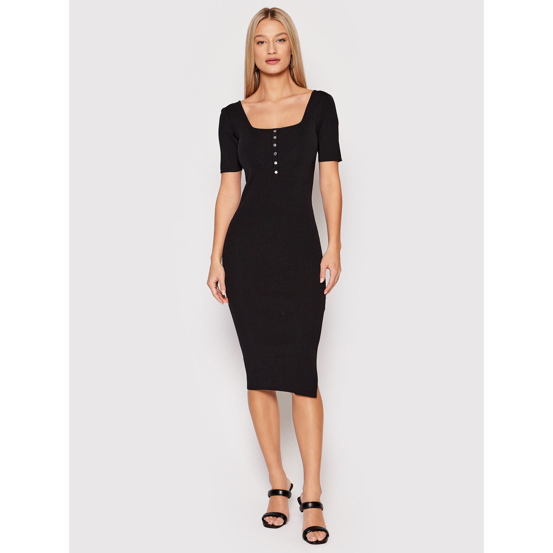 Morgan Rochie tricotată 221-RMSUN Negru Slim Fit - Pled.ro