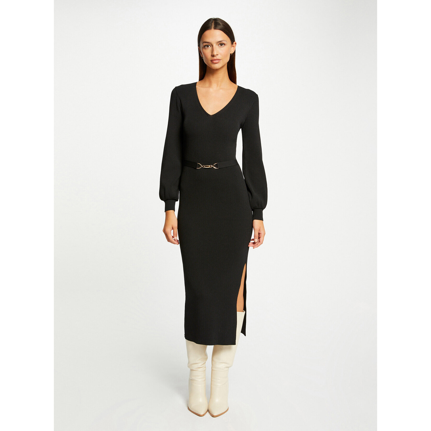 Morgan Rochie tricotată 232-RMROSA Negru Slim Fit - Pled.ro