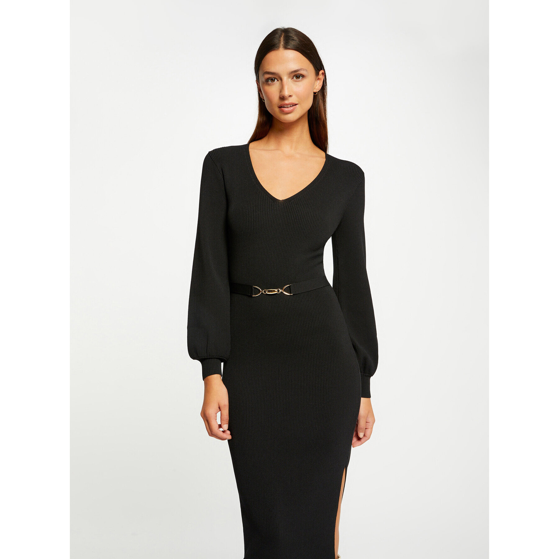 Morgan Rochie tricotată 232-RMROSA Negru Slim Fit - Pled.ro