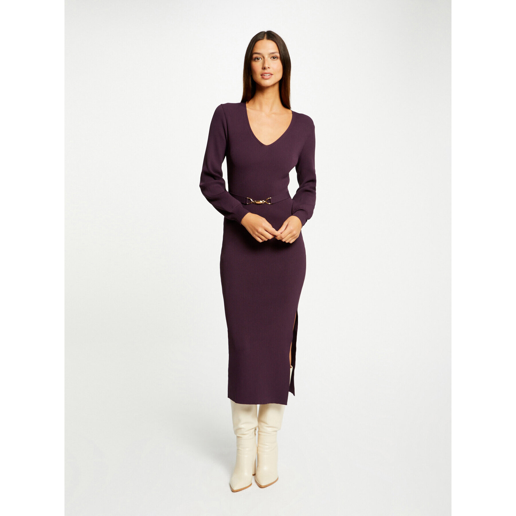 Morgan Rochie tricotată 232-RMROSA Violet Slim Fit - Pled.ro