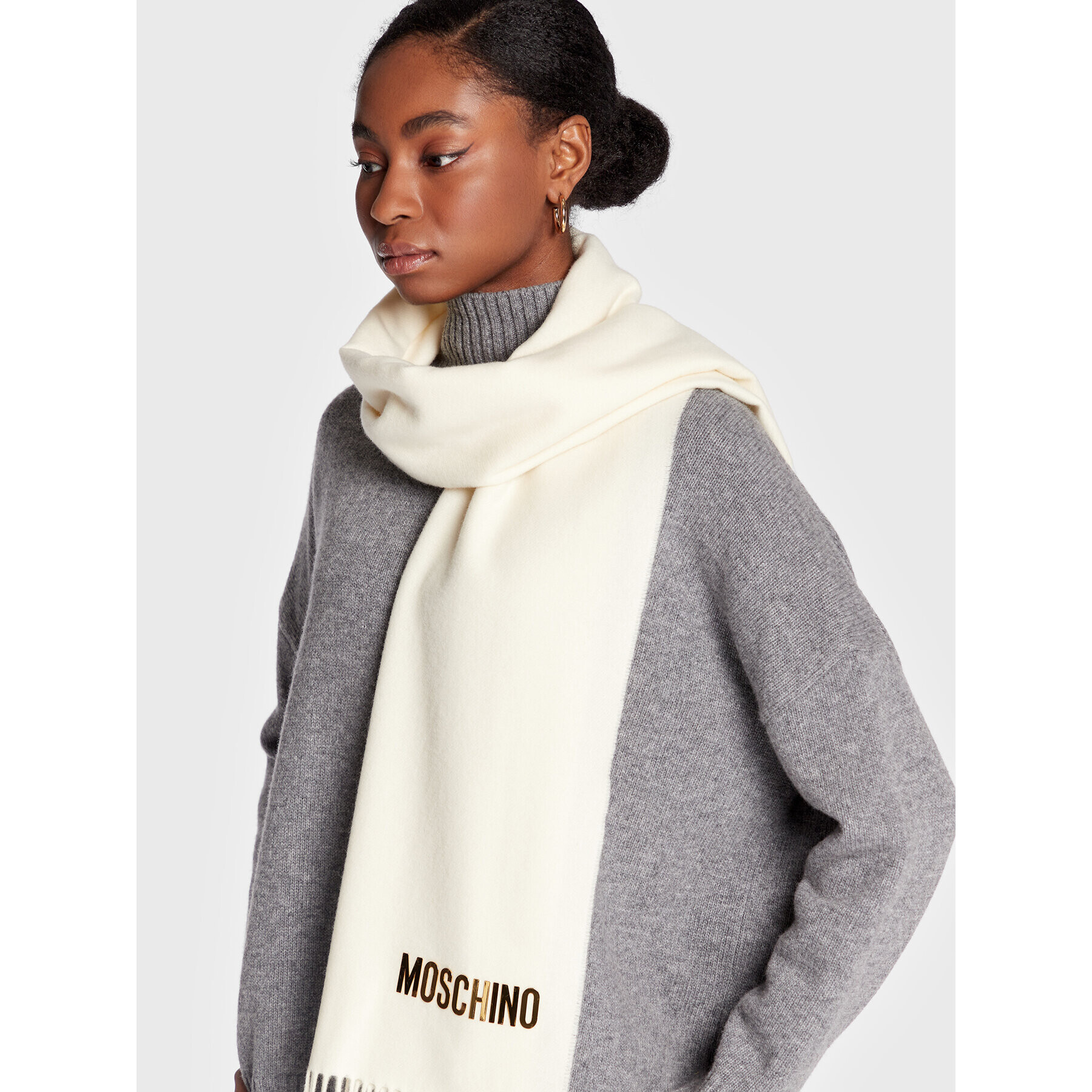 MOSCHINO Fular 3211 0M2780 Bej - Pled.ro