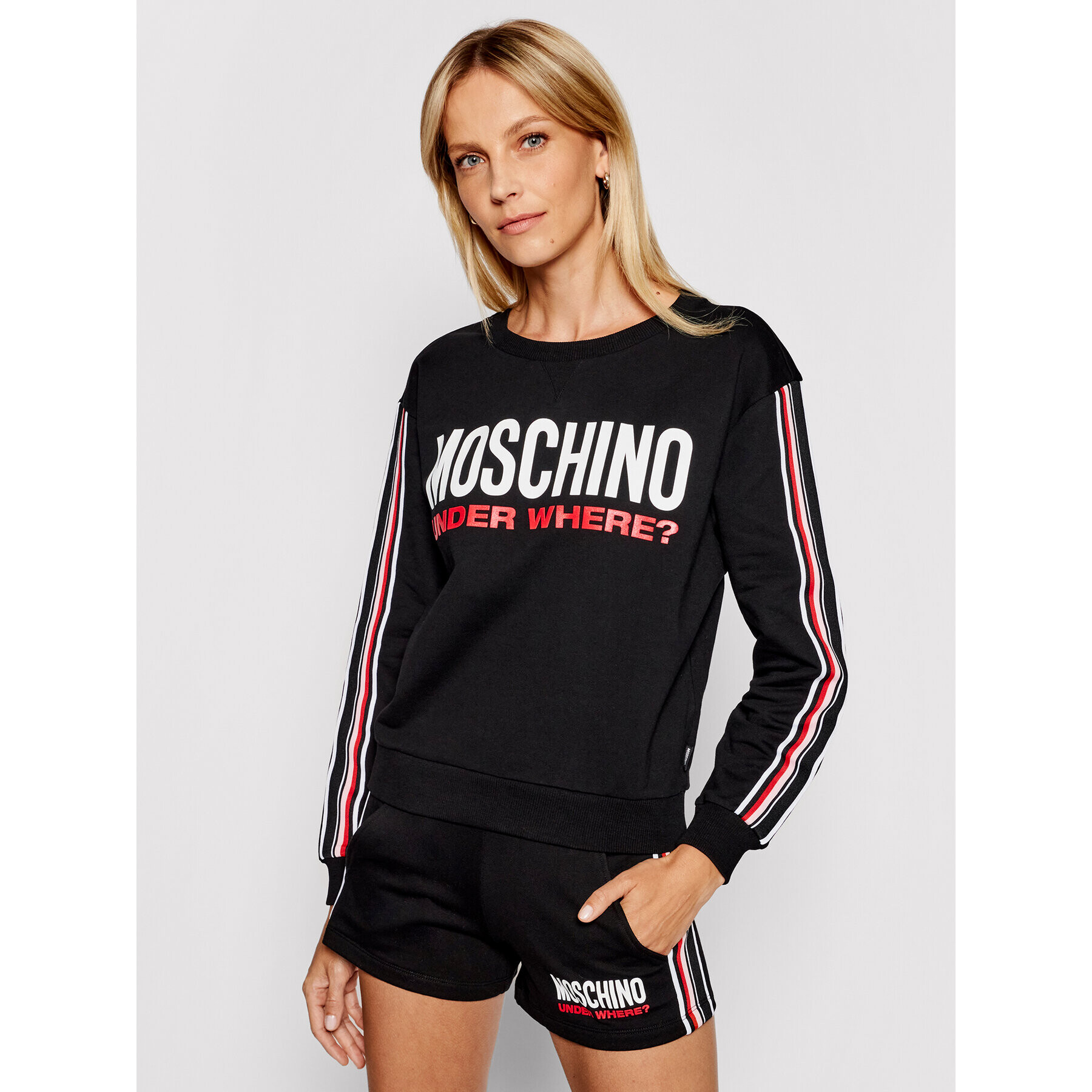 MOSCHINO Underwear & Swim Bluză 17179012 Negru Regular Fit - Pled.ro