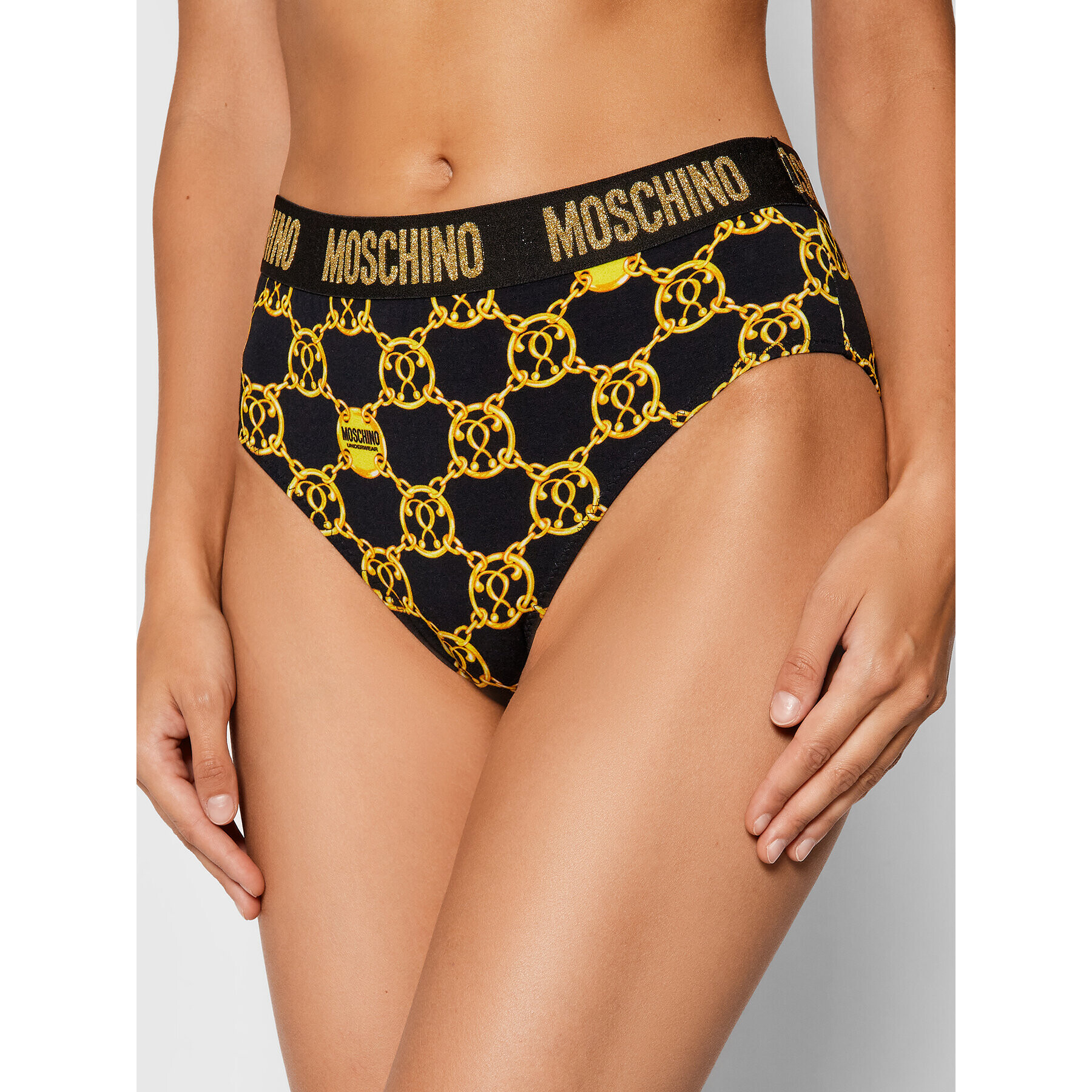 MOSCHINO Underwear & Swim Chiloți clasici cu talie înaltă ZUV4722 9027 Negru - Pled.ro