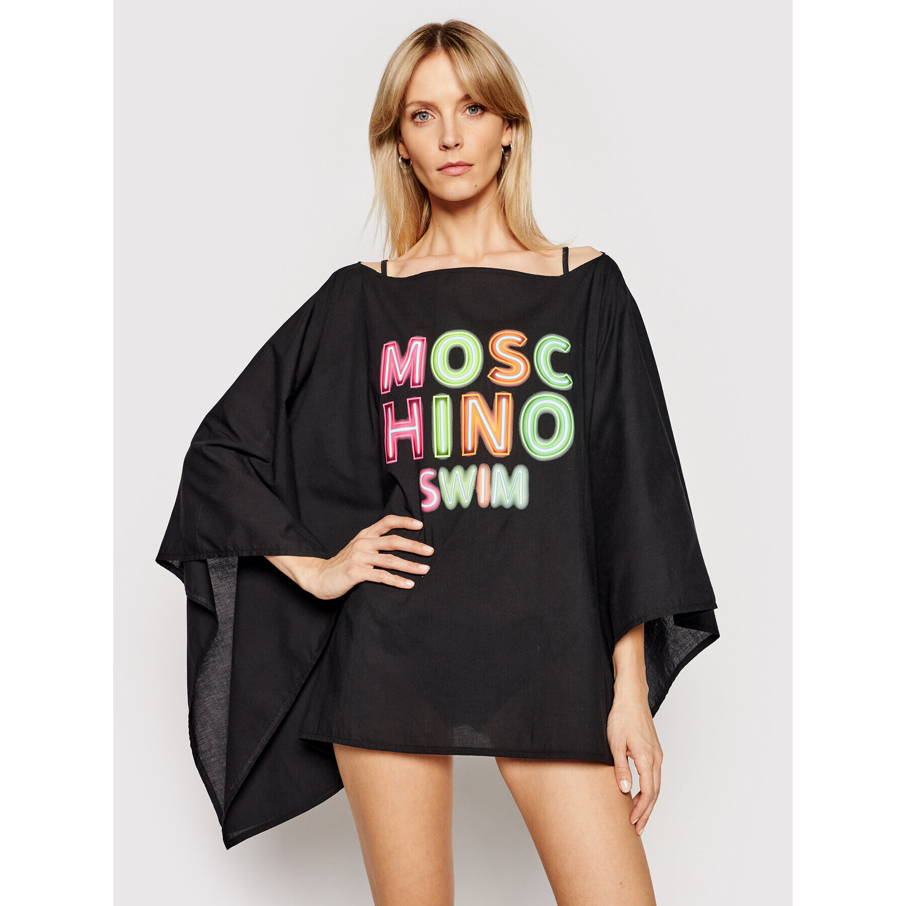 MOSCHINO Underwear & Swim Rochie de plajă A8001 2115 Negru Oversize - Pled.ro