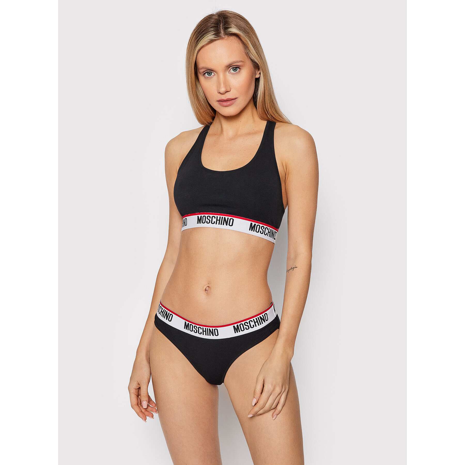 MOSCHINO Underwear & Swim Set 2 perechi de chiloți brazilieni 4745 9003 Negru - Pled.ro