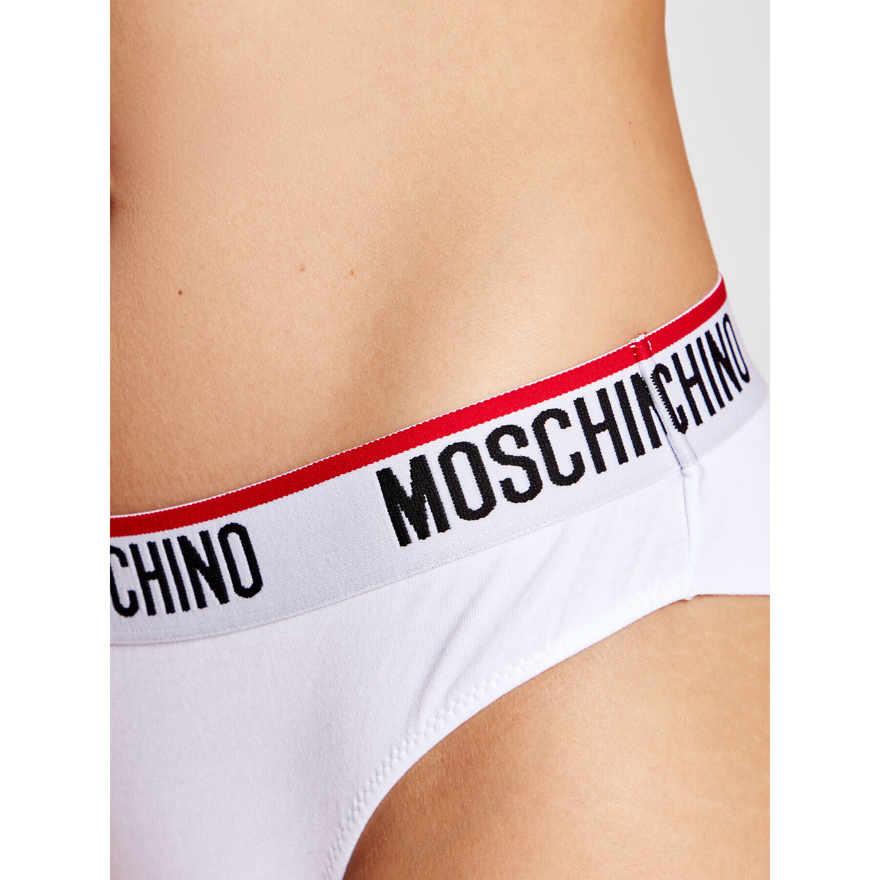 MOSCHINO Underwear & Swim Set 2 perechi de chiloți brazilieni ZUA4745 9003 Alb - Pled.ro