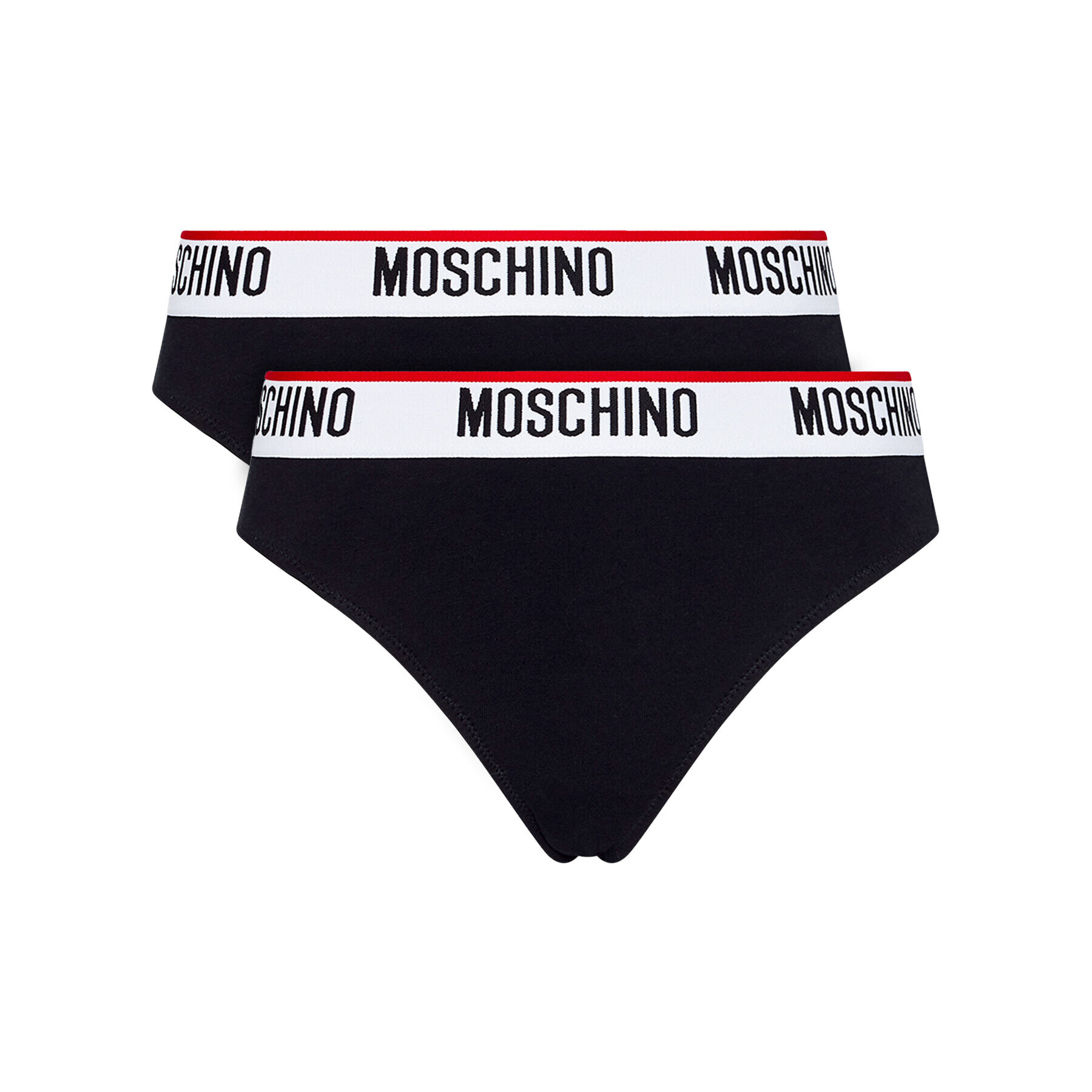 MOSCHINO Underwear & Swim Set 2 perechi de chiloți brazilieni ZUA4745 9003 Negru - Pled.ro