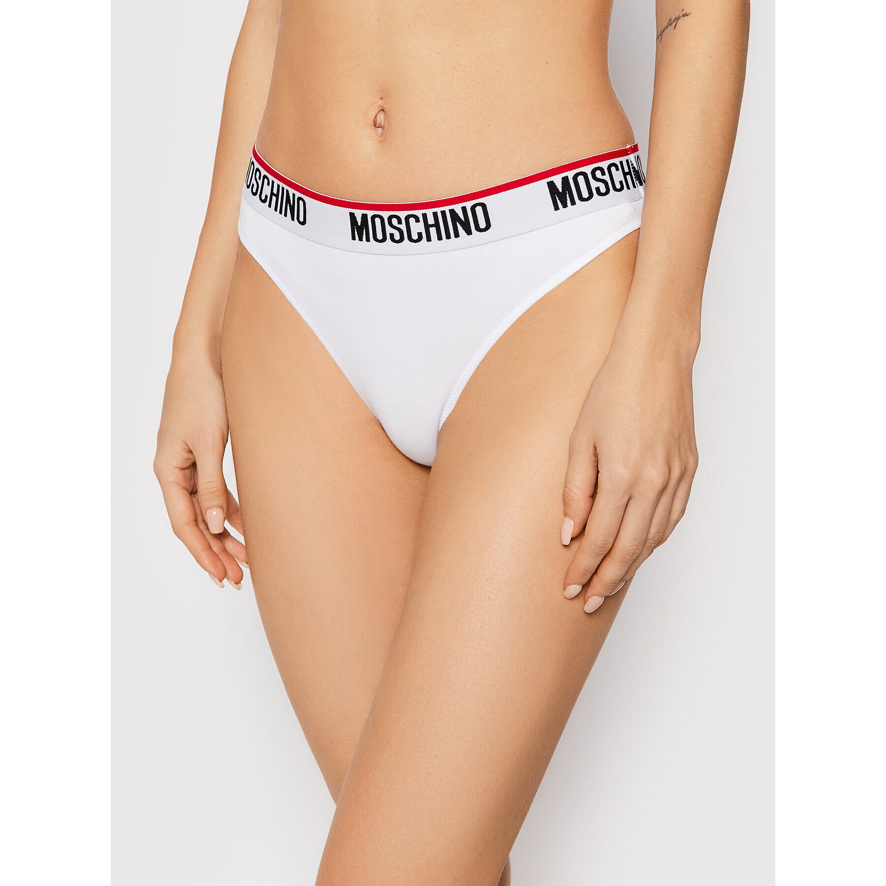 MOSCHINO Underwear & Swim Set 2 perechi de chiloți de damă clasici 4742 9003 Alb - Pled.ro