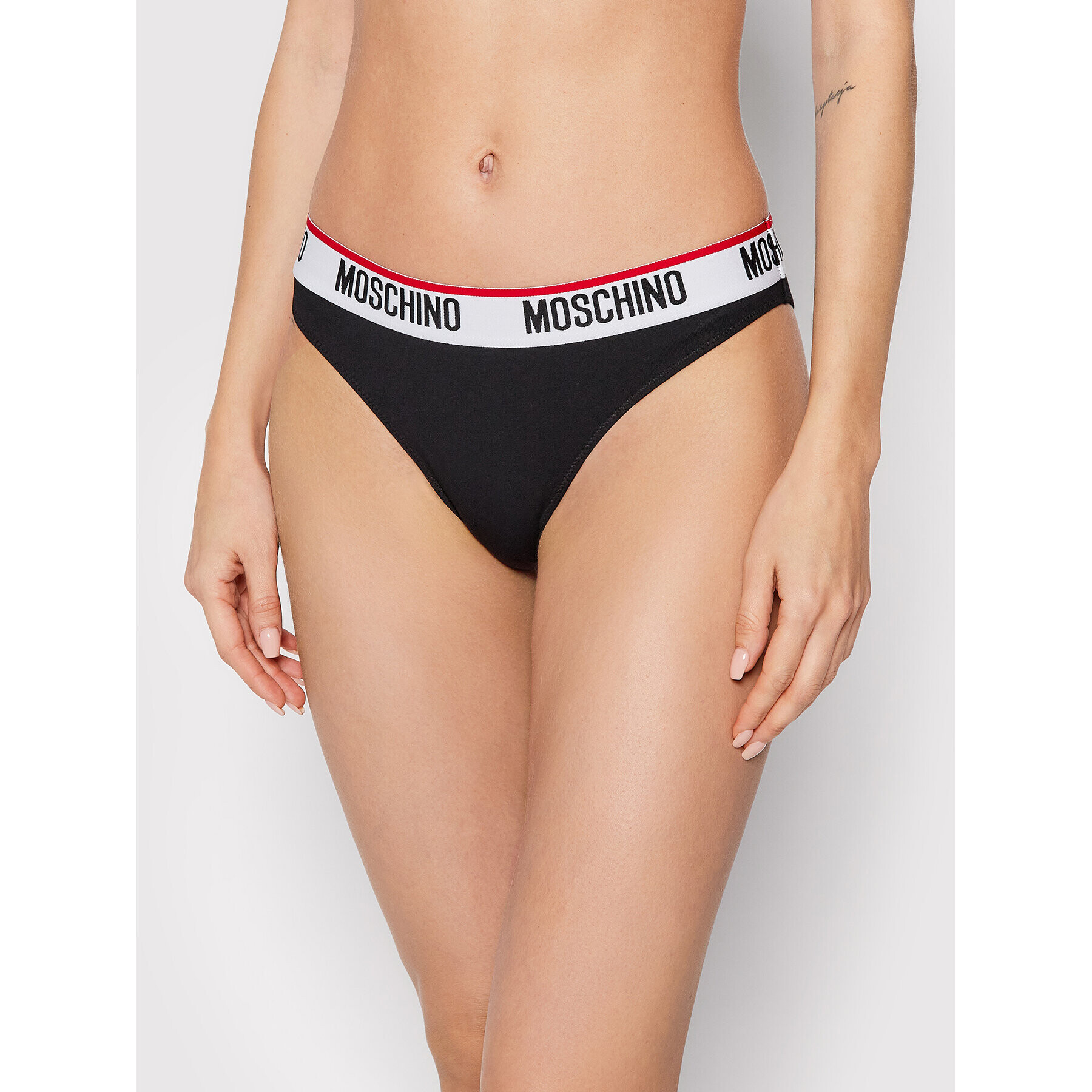 MOSCHINO Underwear & Swim Set 2 perechi de chiloți de damă clasici 4742 9003 Negru - Pled.ro