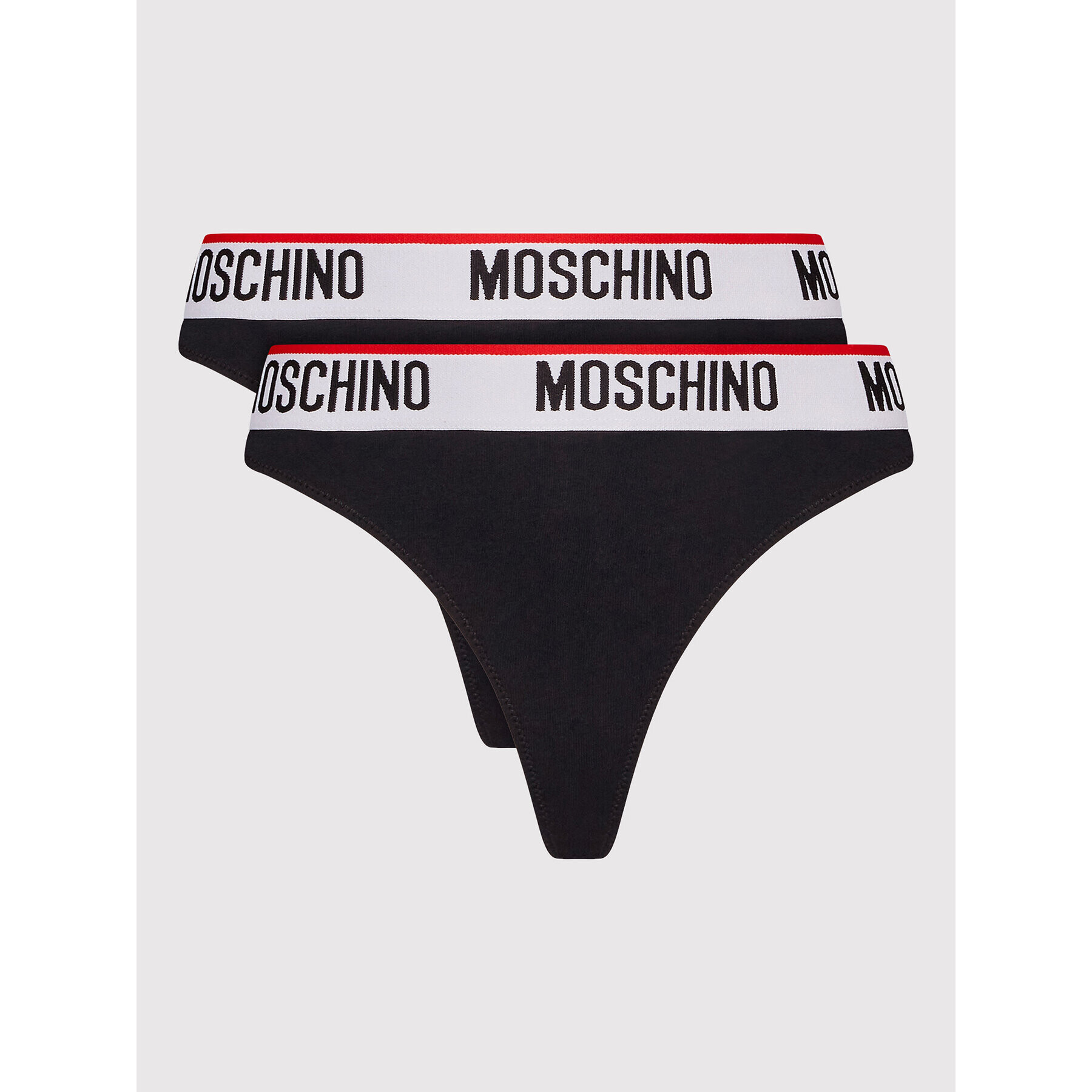 MOSCHINO Underwear & Swim Set 2 perechi de chiloți tanga 4744 9003 Negru - Pled.ro