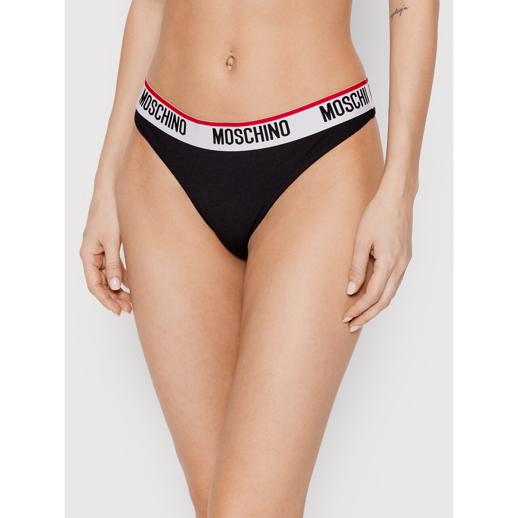 MOSCHINO Underwear & Swim Set 2 perechi de chiloți tanga 4744 9003 Negru - Pled.ro