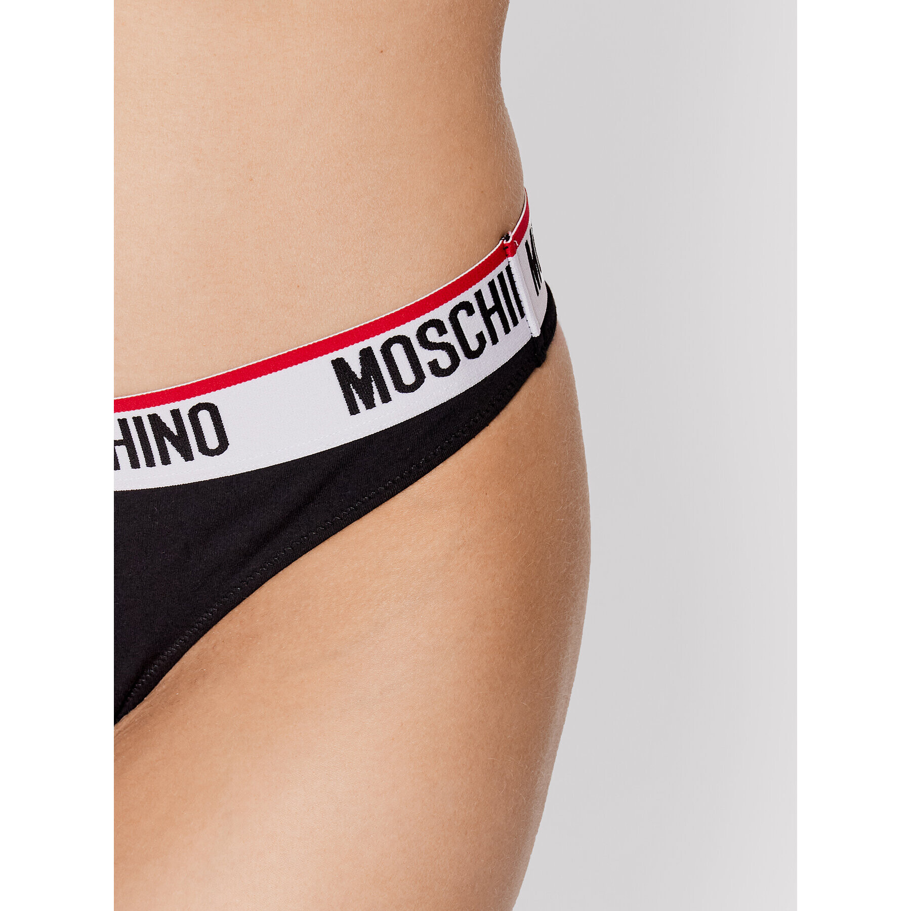 MOSCHINO Underwear & Swim Set 2 perechi de chiloți tanga 4744 9003 Negru - Pled.ro