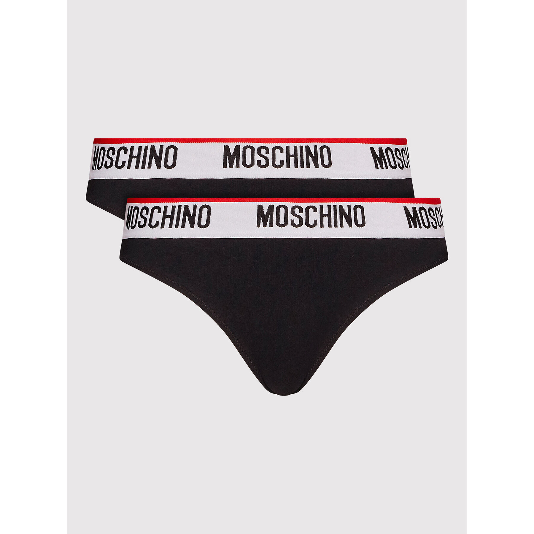 MOSCHINO Underwear & Swim Set 2 perechi de chiloți de damă clasici 4742 9003 Negru - Pled.ro