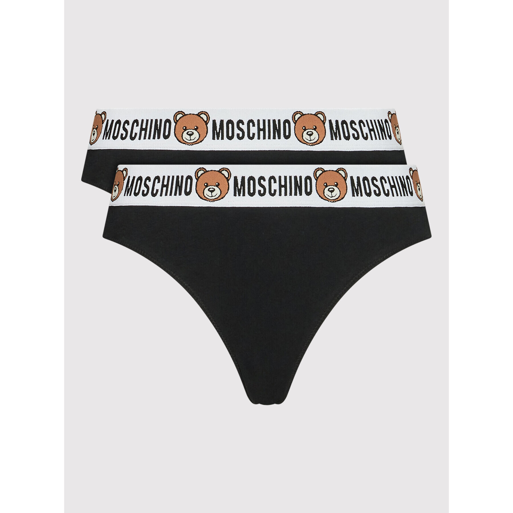 MOSCHINO Underwear & Swim Set 2 perechi de chiloți brazilieni 4711 9003 Negru - Pled.ro