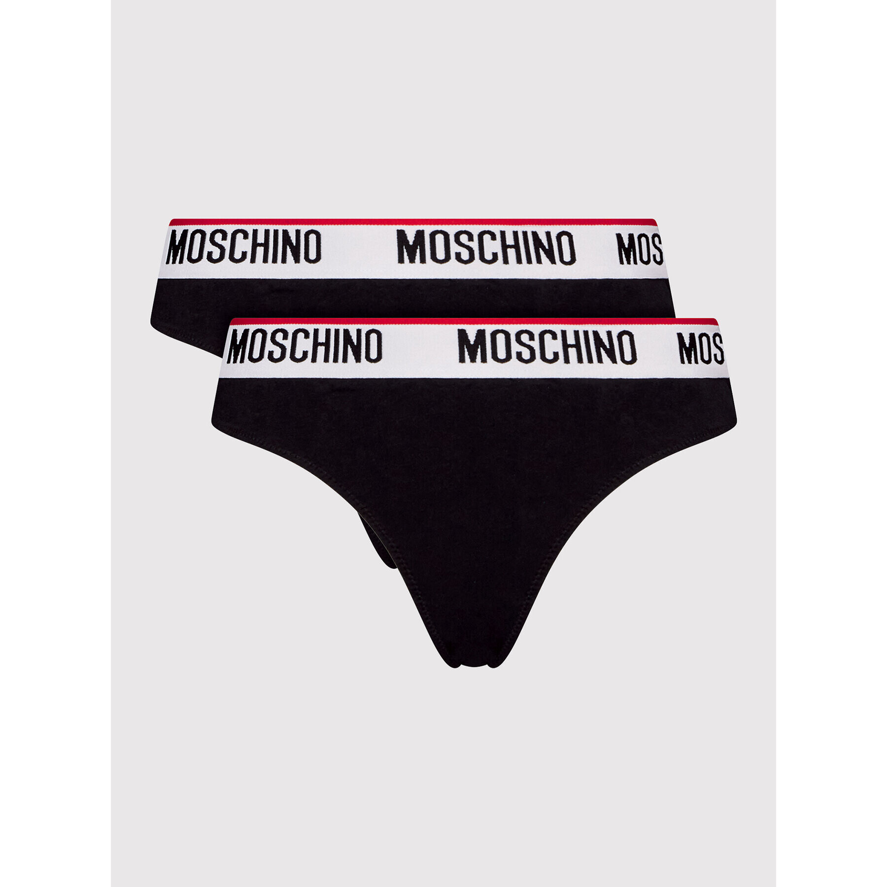 MOSCHINO Underwear & Swim Set 2 perechi de chiloți brazilieni 4745 9003 Negru - Pled.ro