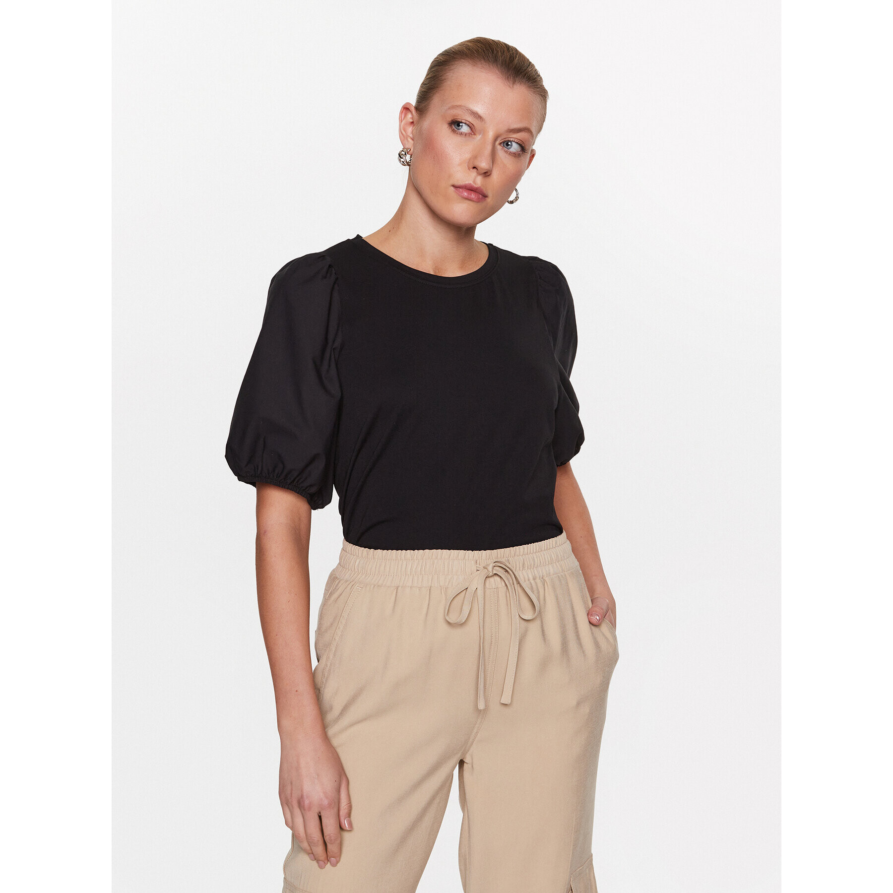 Moss Copenhagen Bluză 17508 Negru Basic Fit - Pled.ro