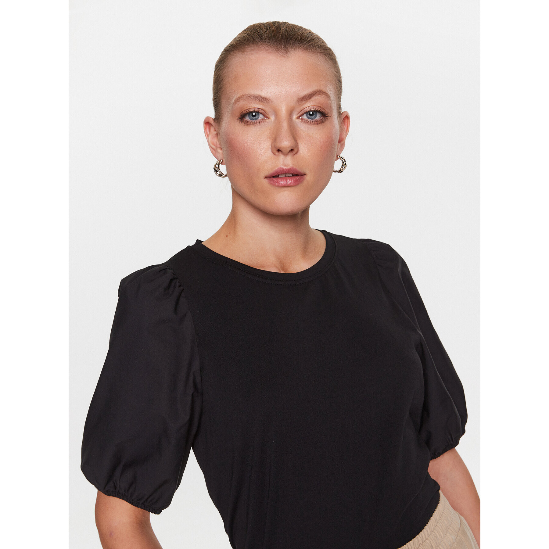 Moss Copenhagen Bluză 17508 Negru Basic Fit - Pled.ro