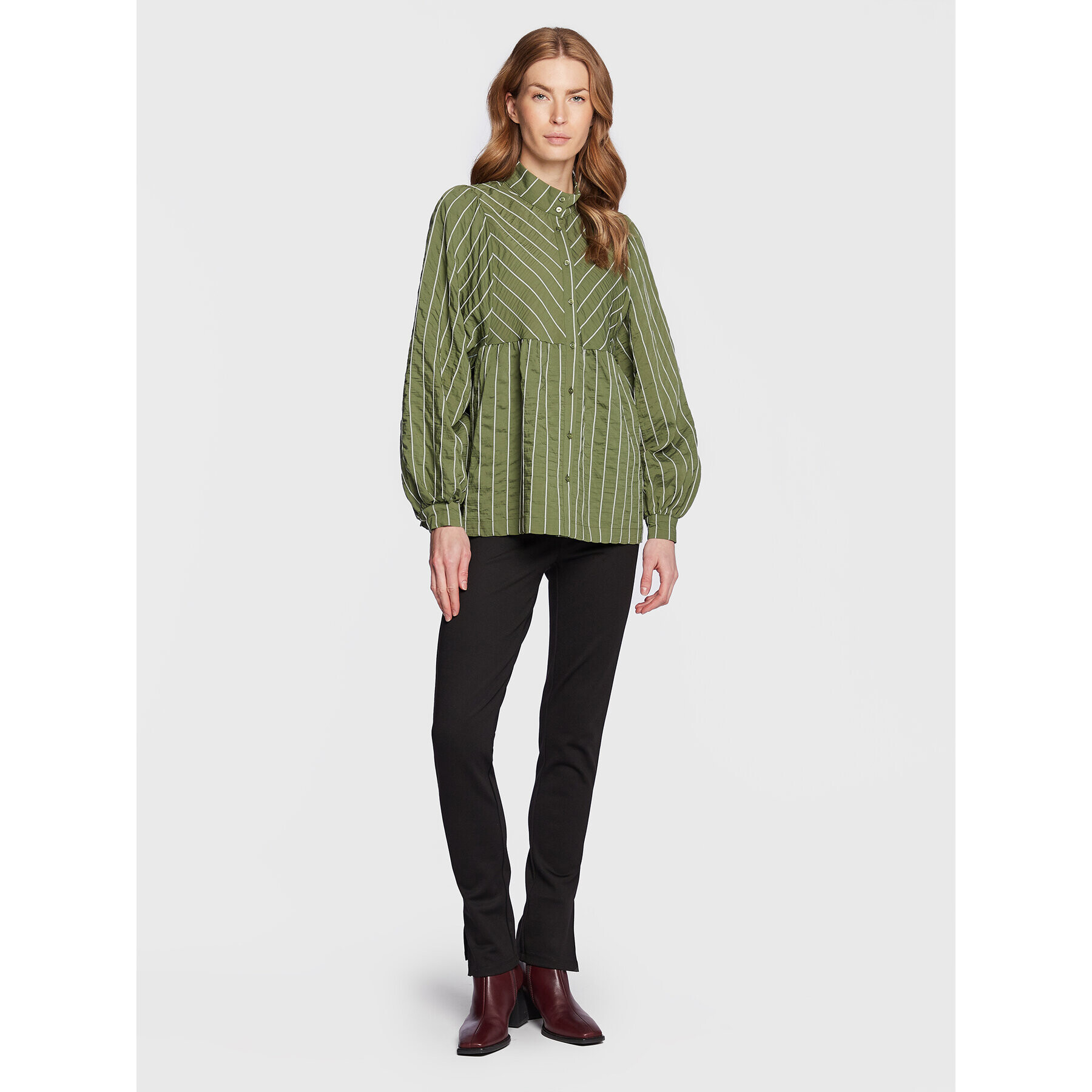 Moss Copenhagen Cămașă Sidona 16974 Verde Regular Fit - Pled.ro