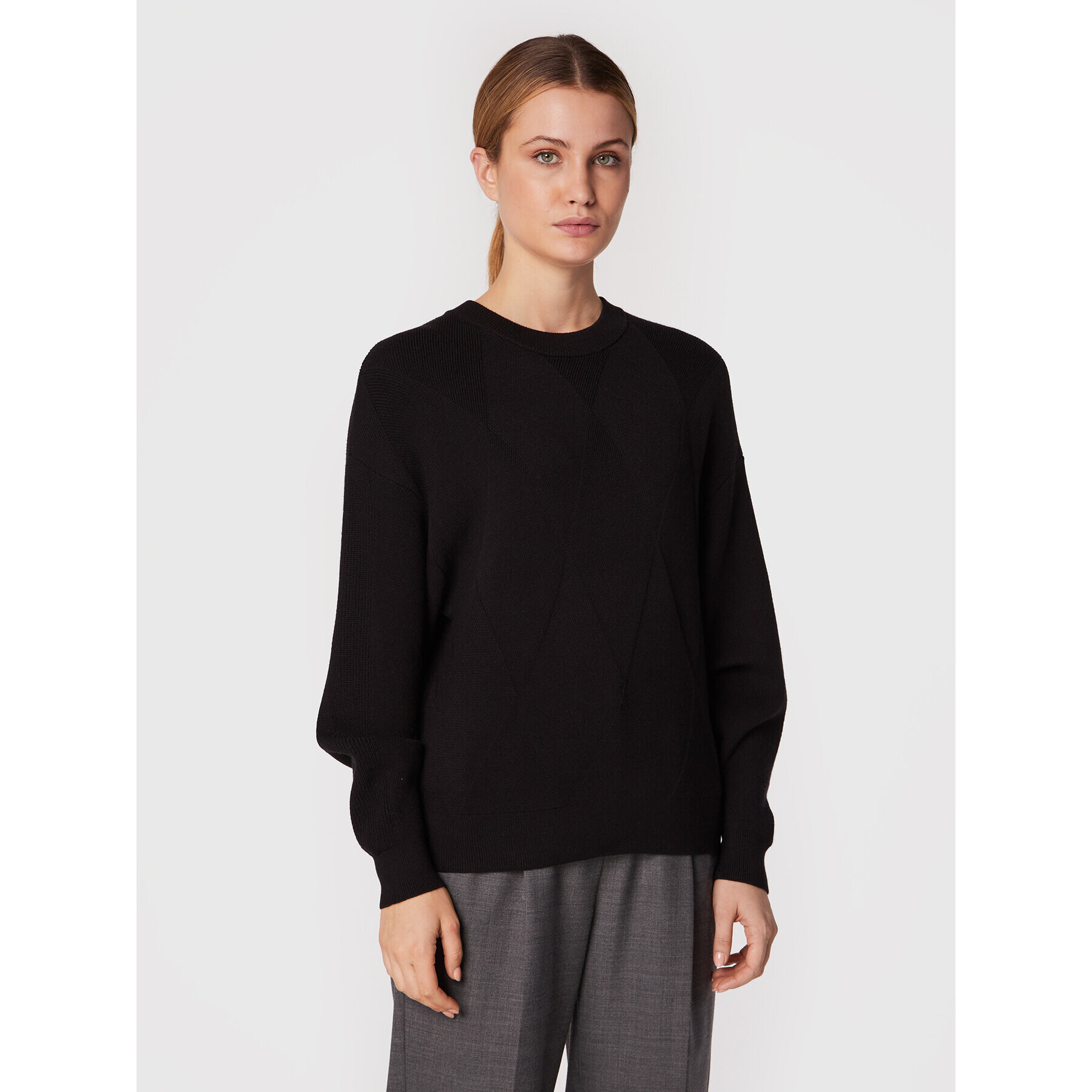 Moss Copenhagen Pulover Britta Jilli 16897 Negru Relaxed Fit - Pled.ro