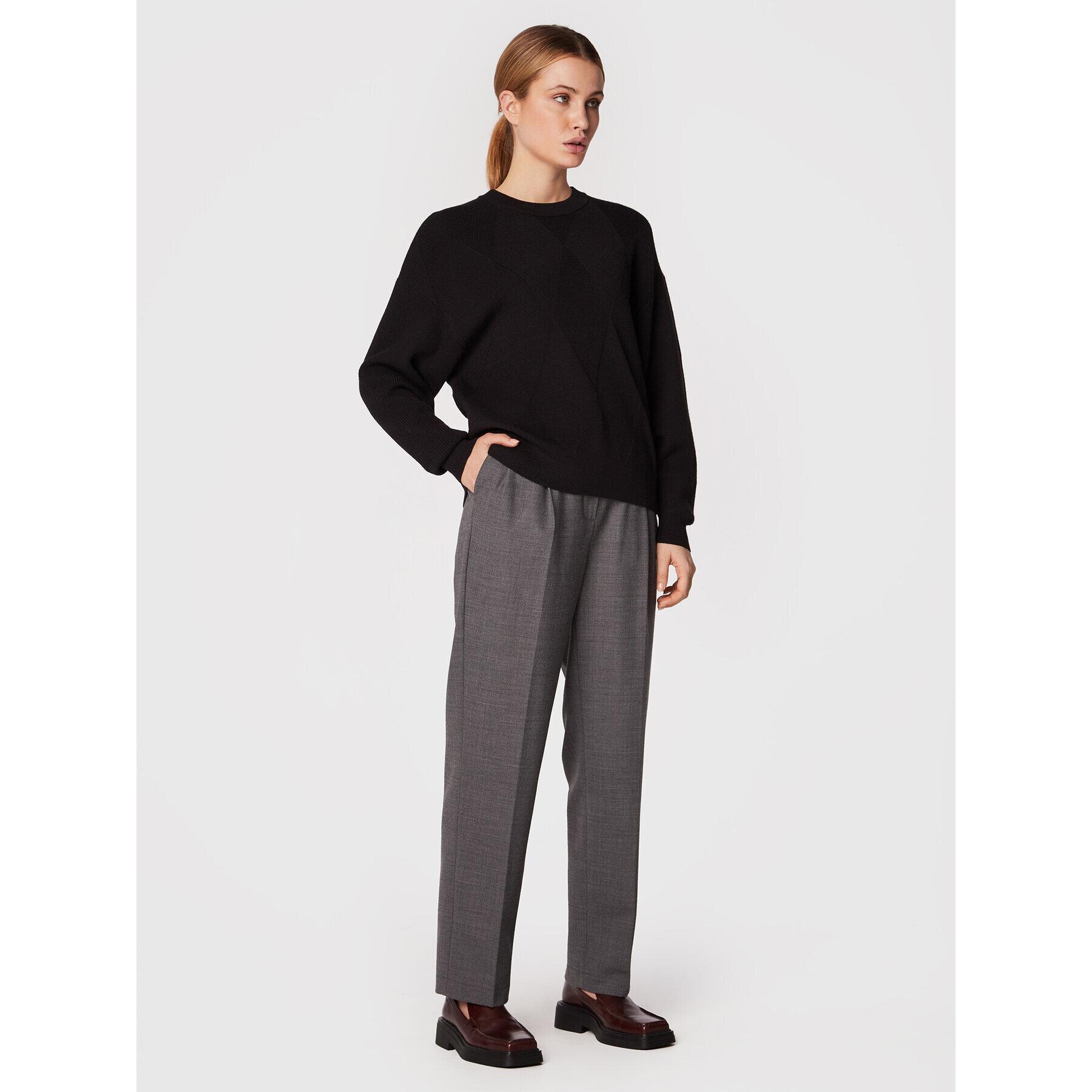 Moss Copenhagen Pulover Britta Jilli 16897 Negru Relaxed Fit - Pled.ro