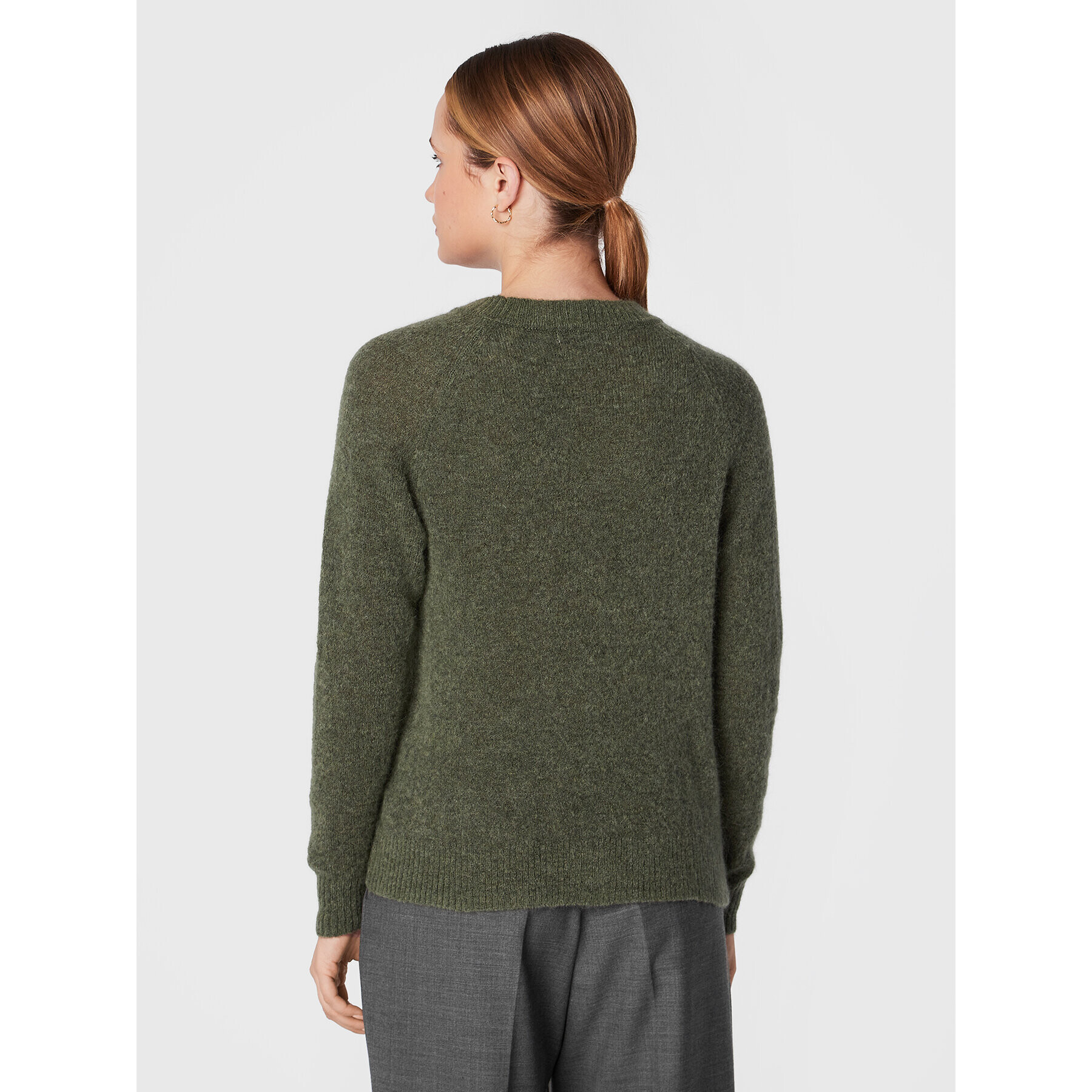 Moss Copenhagen Pulover Maimee 17224 Verde Regular Fit - Pled.ro