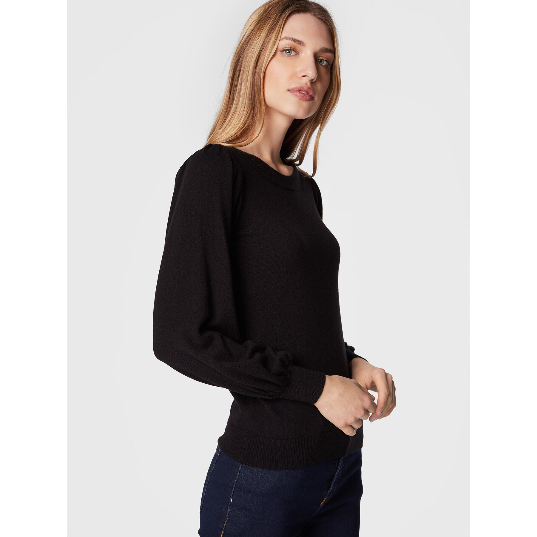 Moss Copenhagen Pulover Rachelle 16873 Negru Regular Fit - Pled.ro