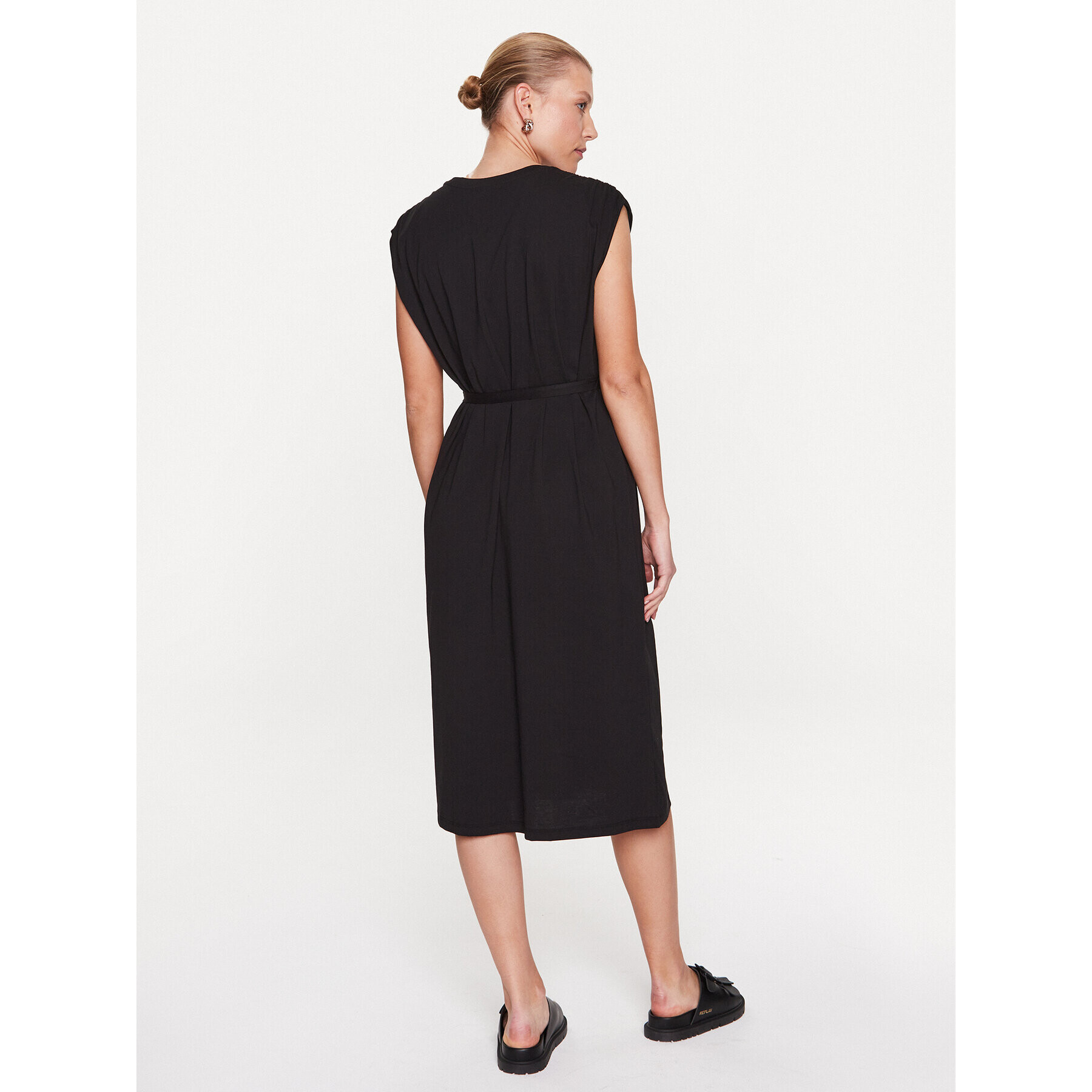 Moss Copenhagen Rochie de zi 17512 Negru Basic Fit - Pled.ro