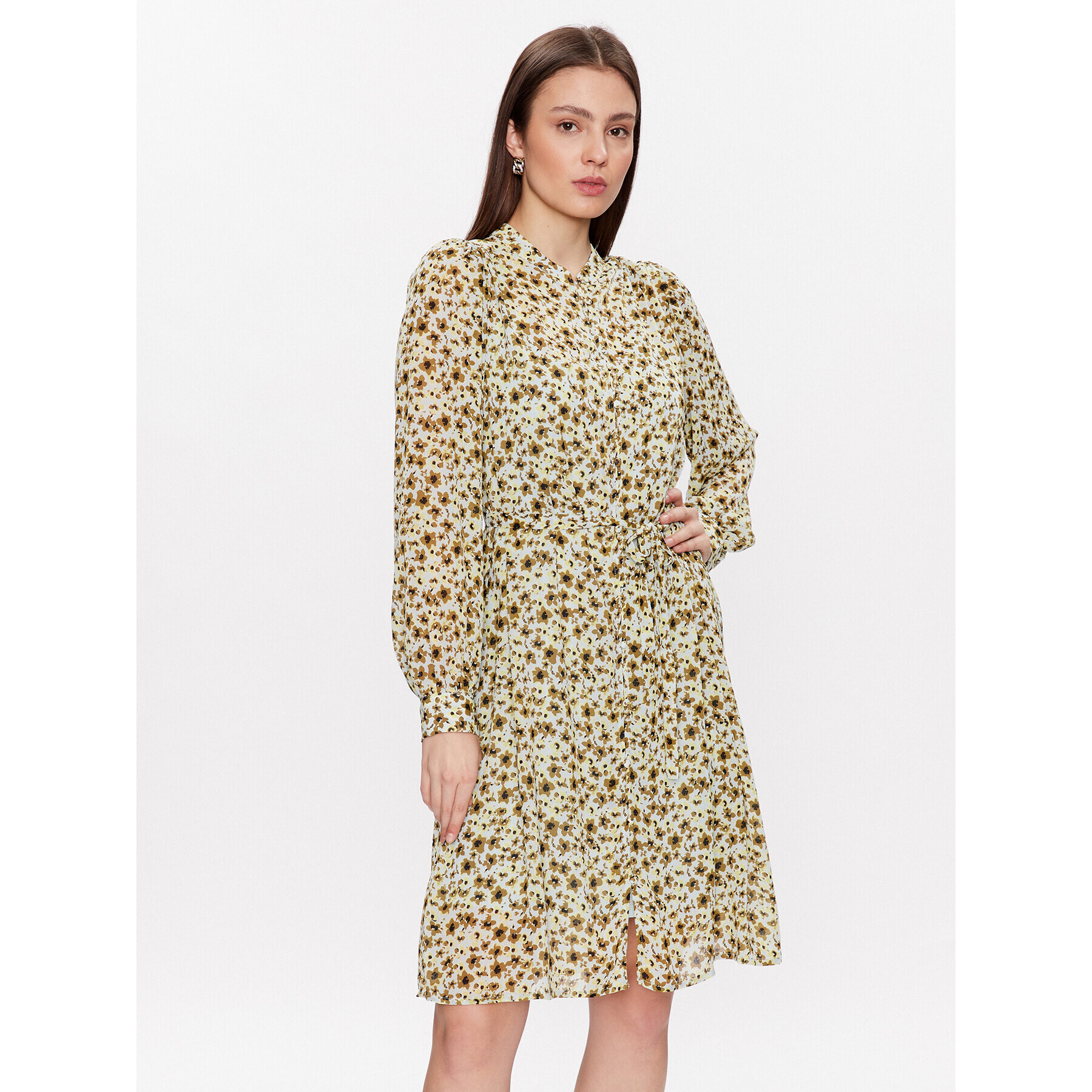 Moss Copenhagen Rochie tip cămașă Adalia 17284 Verde Regular Fit - Pled.ro