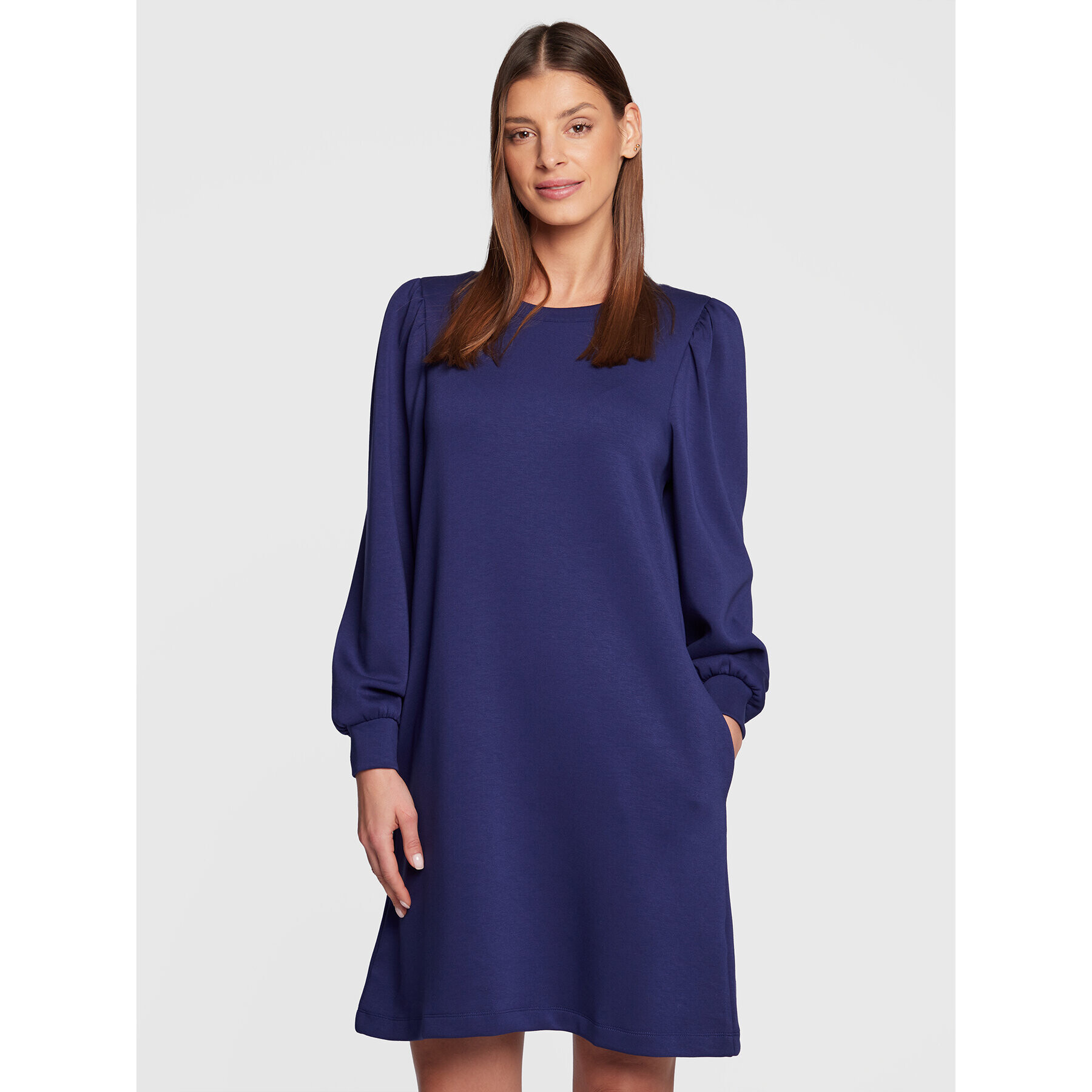 Moss Copenhagen Rochie tricotată Nelina 17198 Bleumarin Regular Fit - Pled.ro